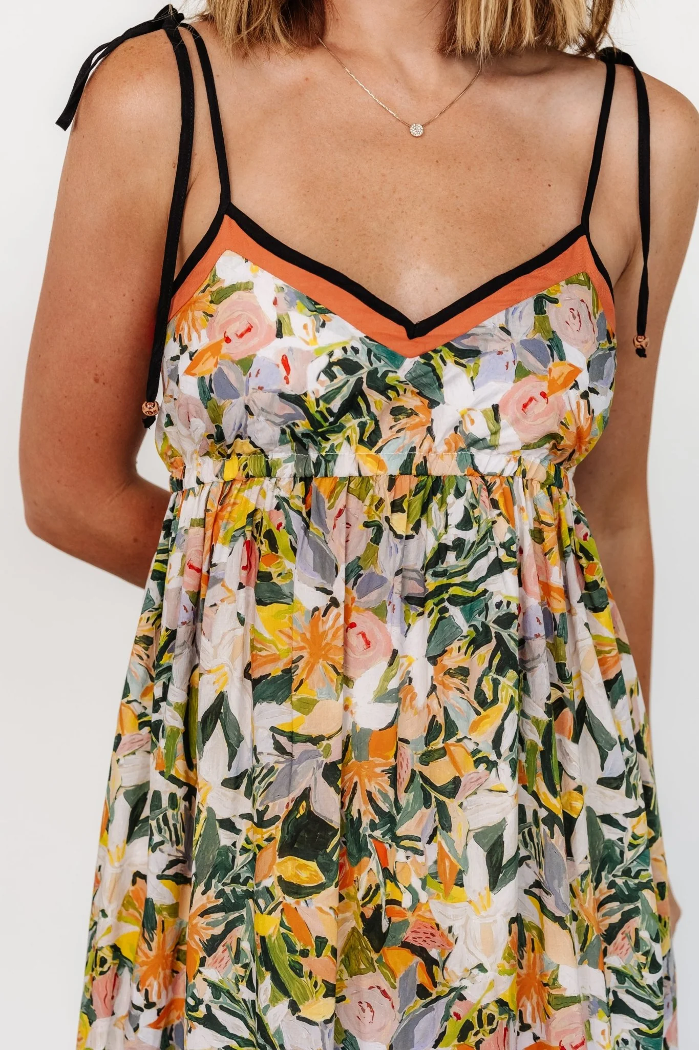 Pierrette Maxi Dress | Tangerine Multi