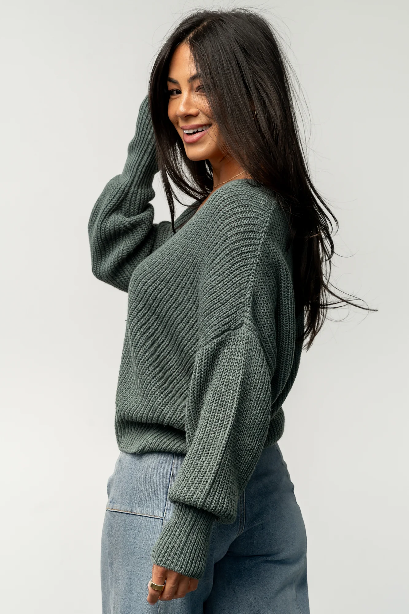 Gracie Knit Cardigan | Winter Green
