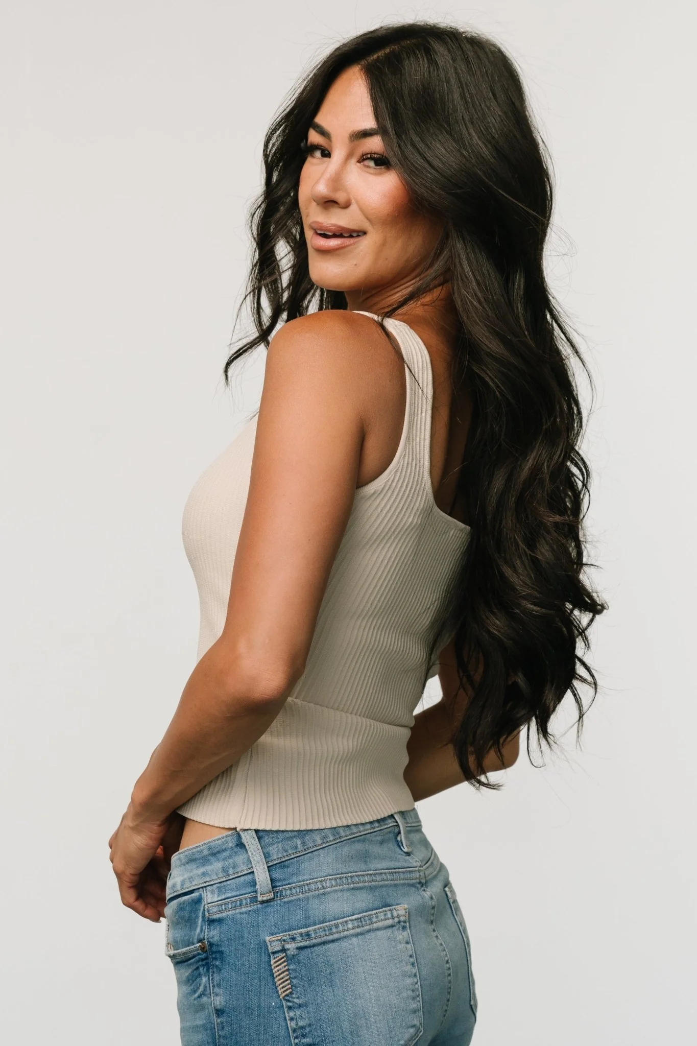 Dame Ribbed Tank Top | Natural