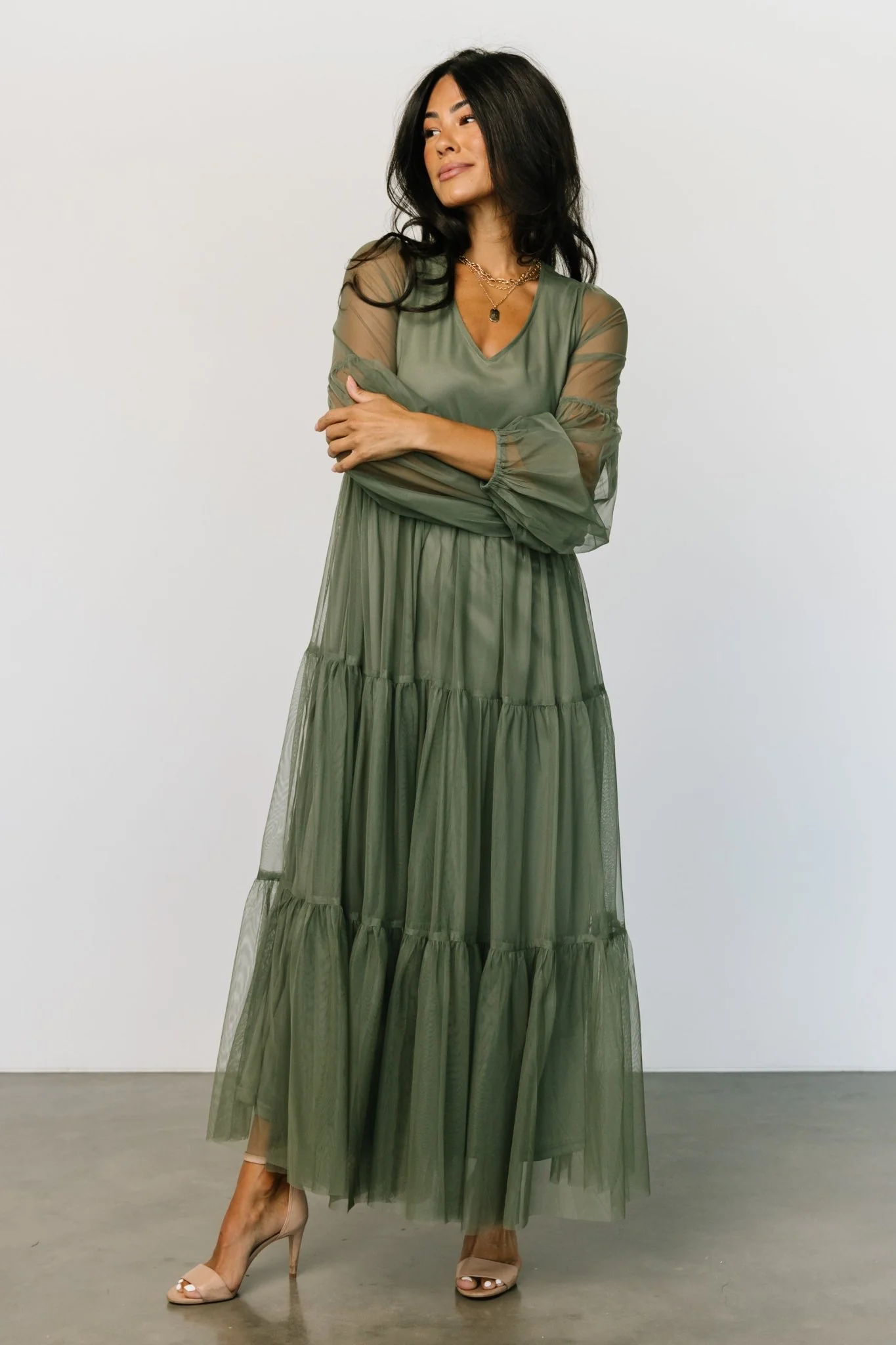 Hoffman Tulle Maxi Dress | Olive