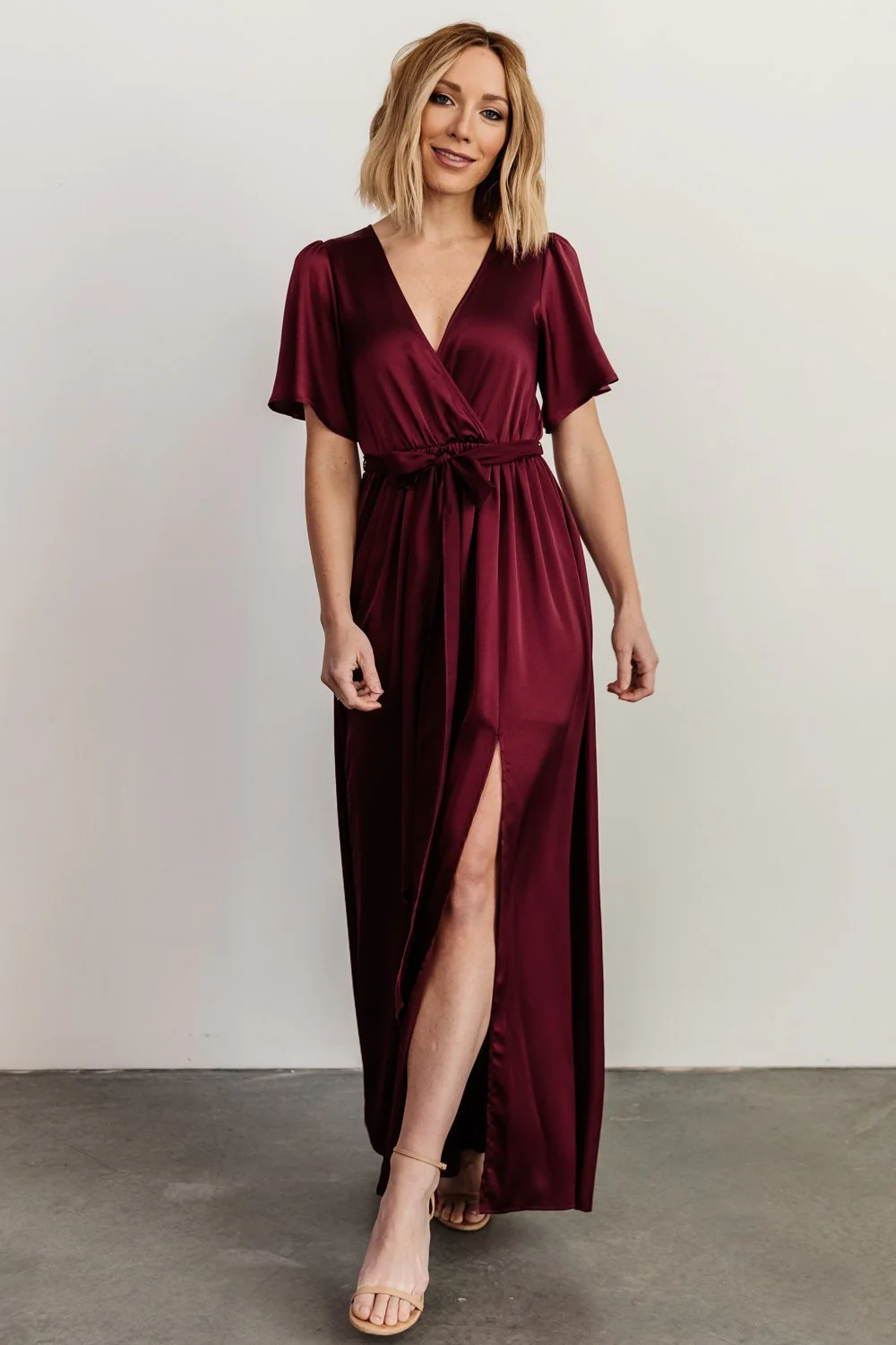 Sicily Satin Maxi Dress | Mulberry