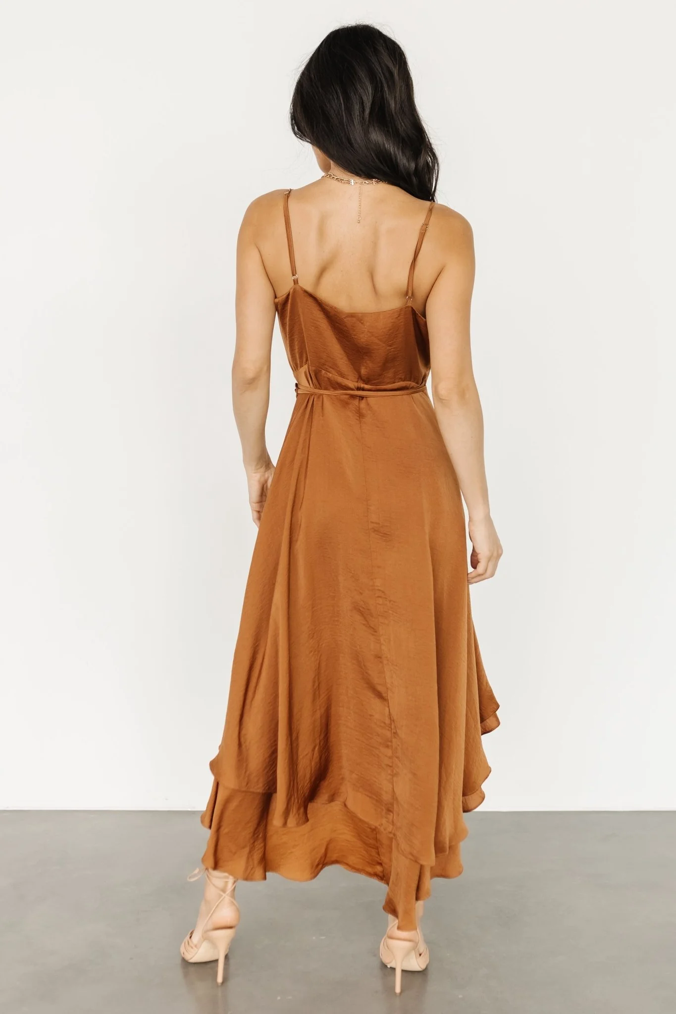 Steffi Tulip Wrap Dress | Bronze