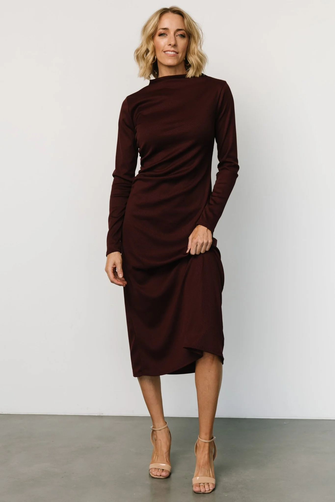 Aiko Mock Neck Dress | Mulberry