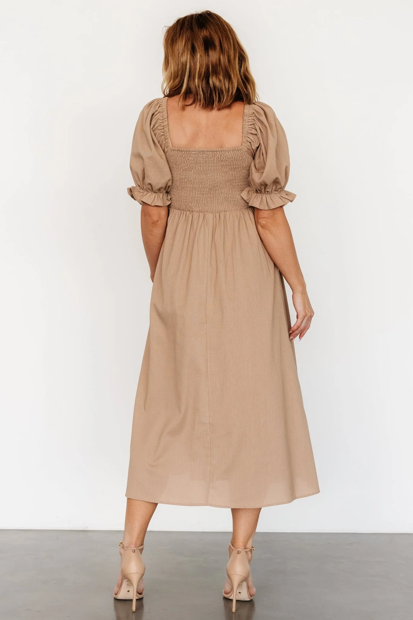 Britton Midi Dress | Tan