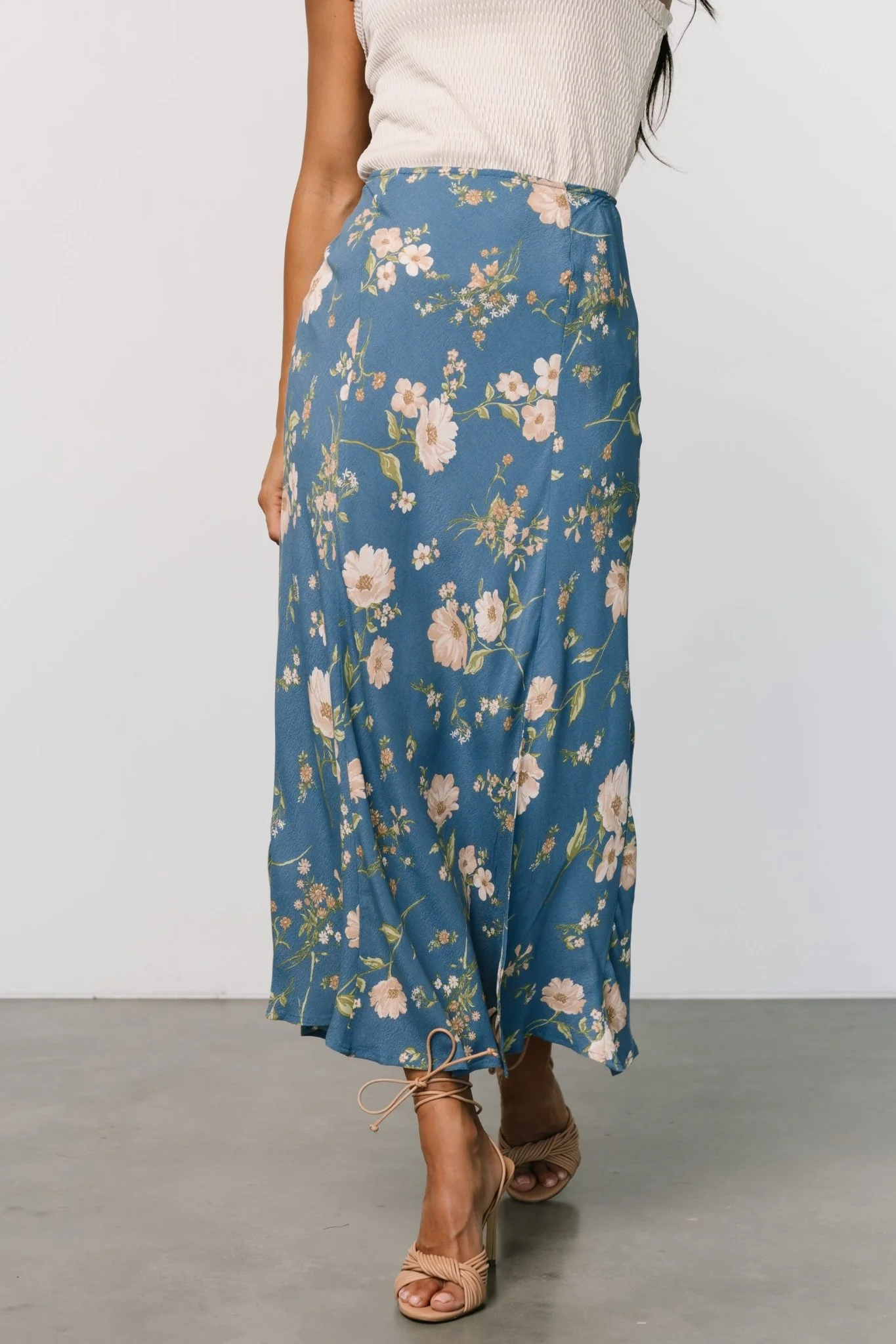 Fairchild Skirt | Dusty Blue Floral