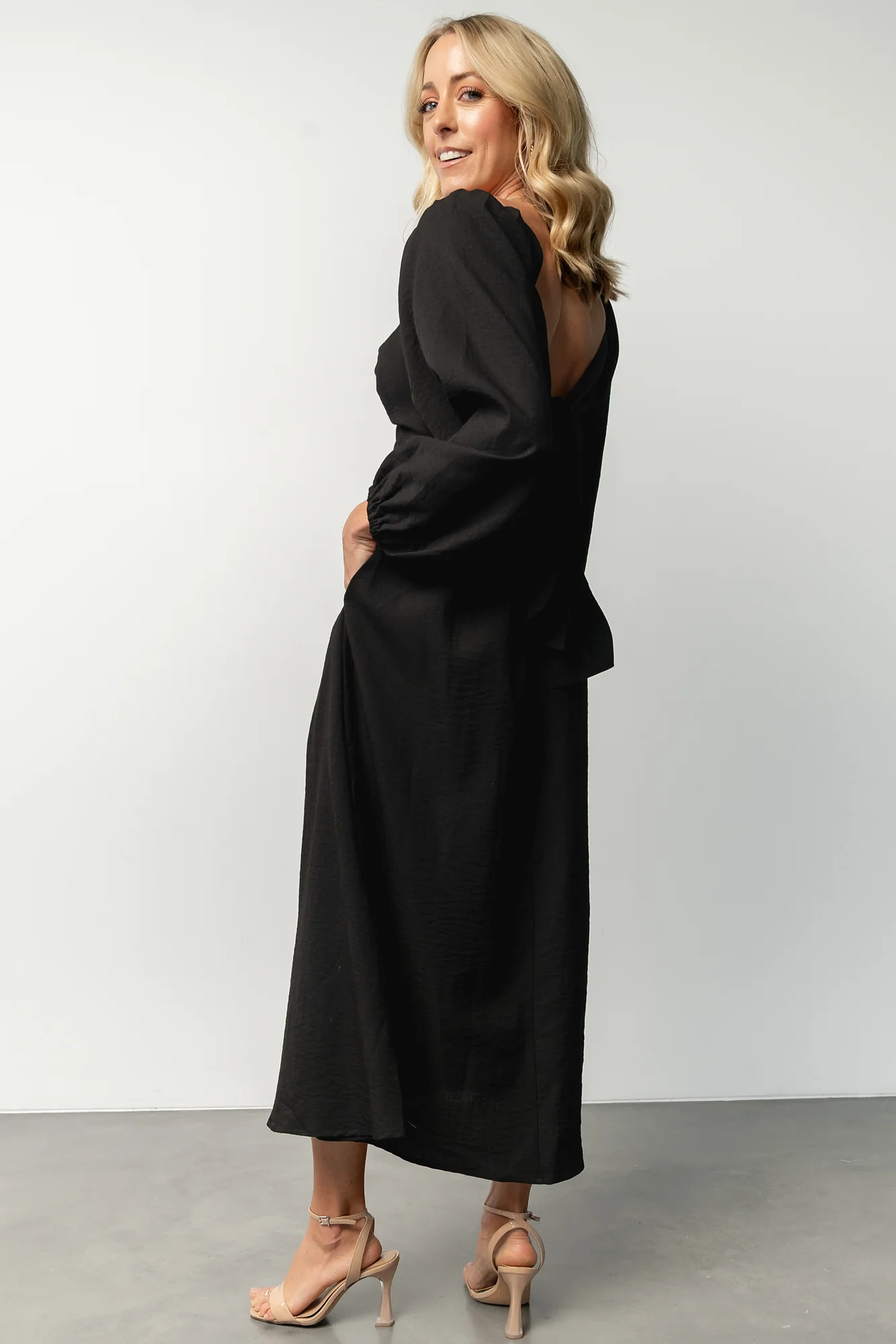 Rosalie Back Tie Dress | Black