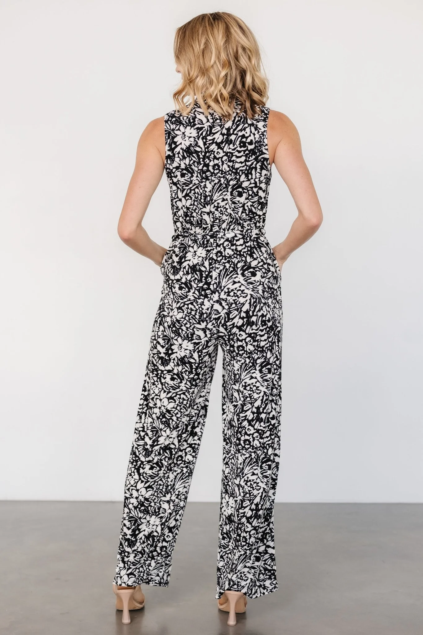 Liesl Jumpsuit | Black + Cream Print