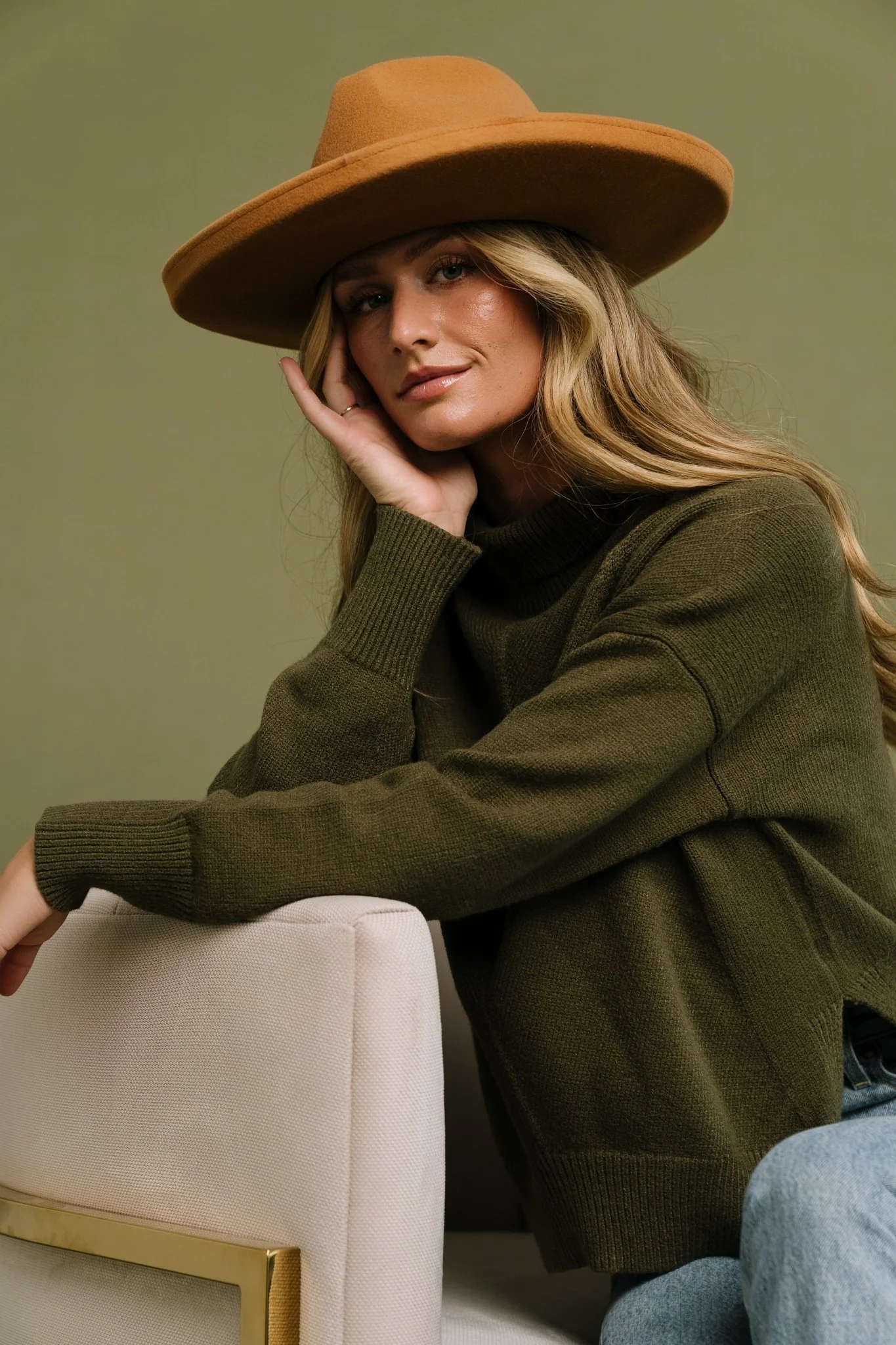 Collins Knit Sweater | Olive