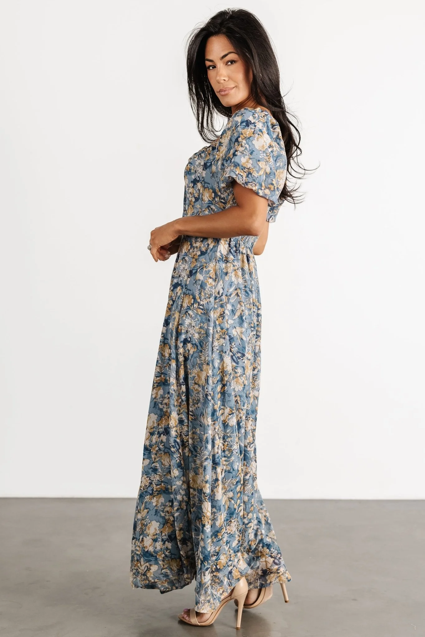 Raelynn Maxi Dress | Dusty Blue Floral