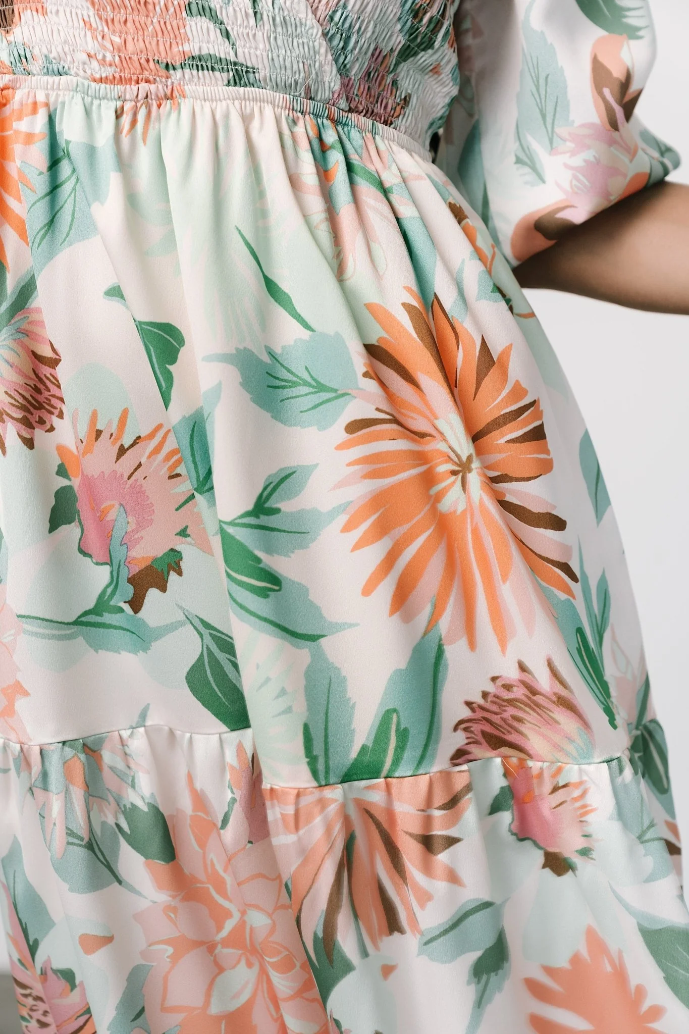 Lina Satin Dress | Multi Print