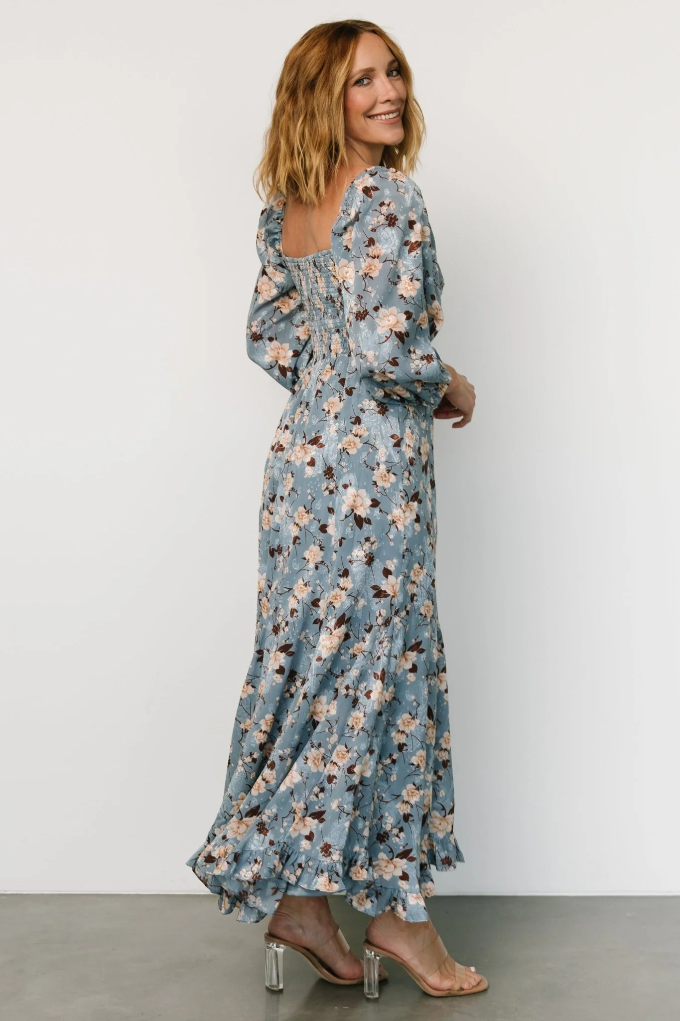 Estefania Maxi Dress | Blue + Peach Floral