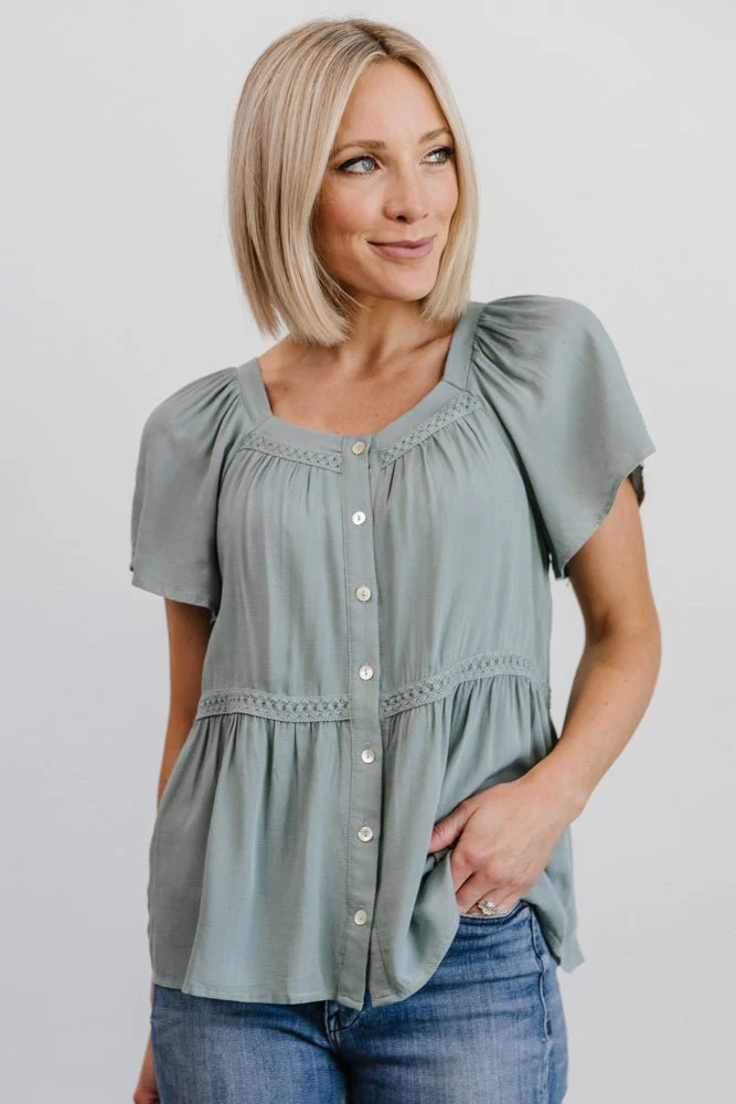Unity Button Up Top | Sage