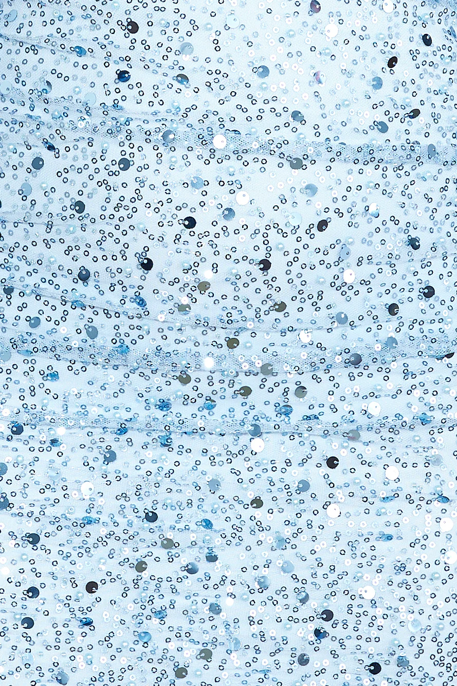 Queen Status Sequin Mini Dress Blue