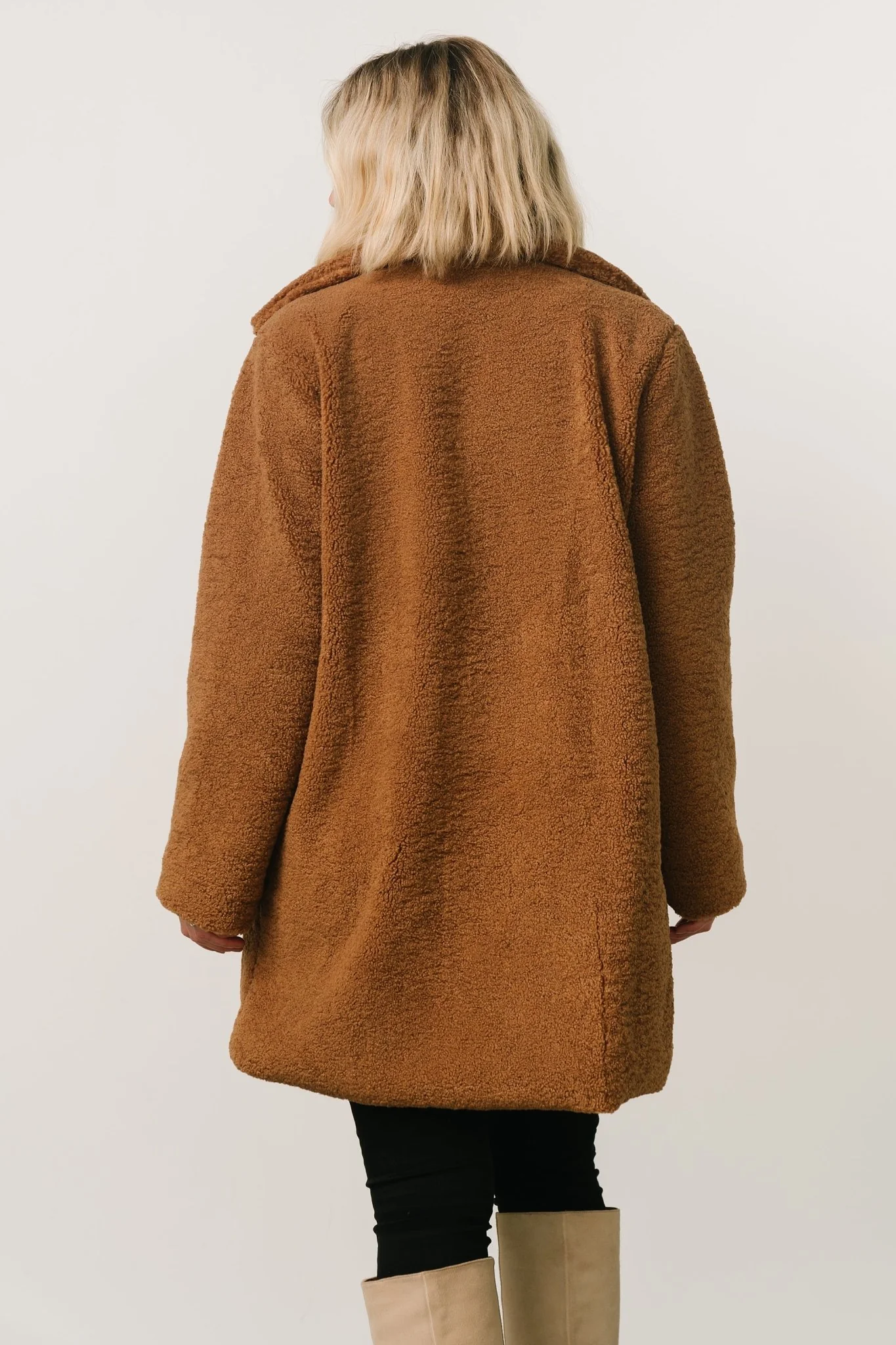 Damien Sherpa Coat | Dark Camel
