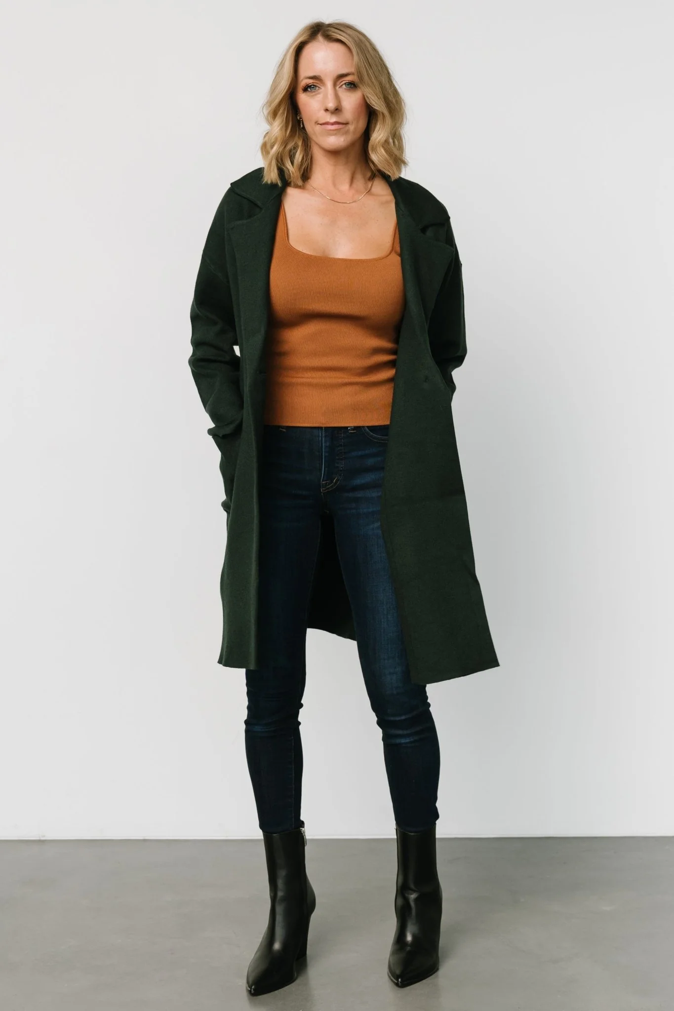 Roland Long Jacket | Dark Green