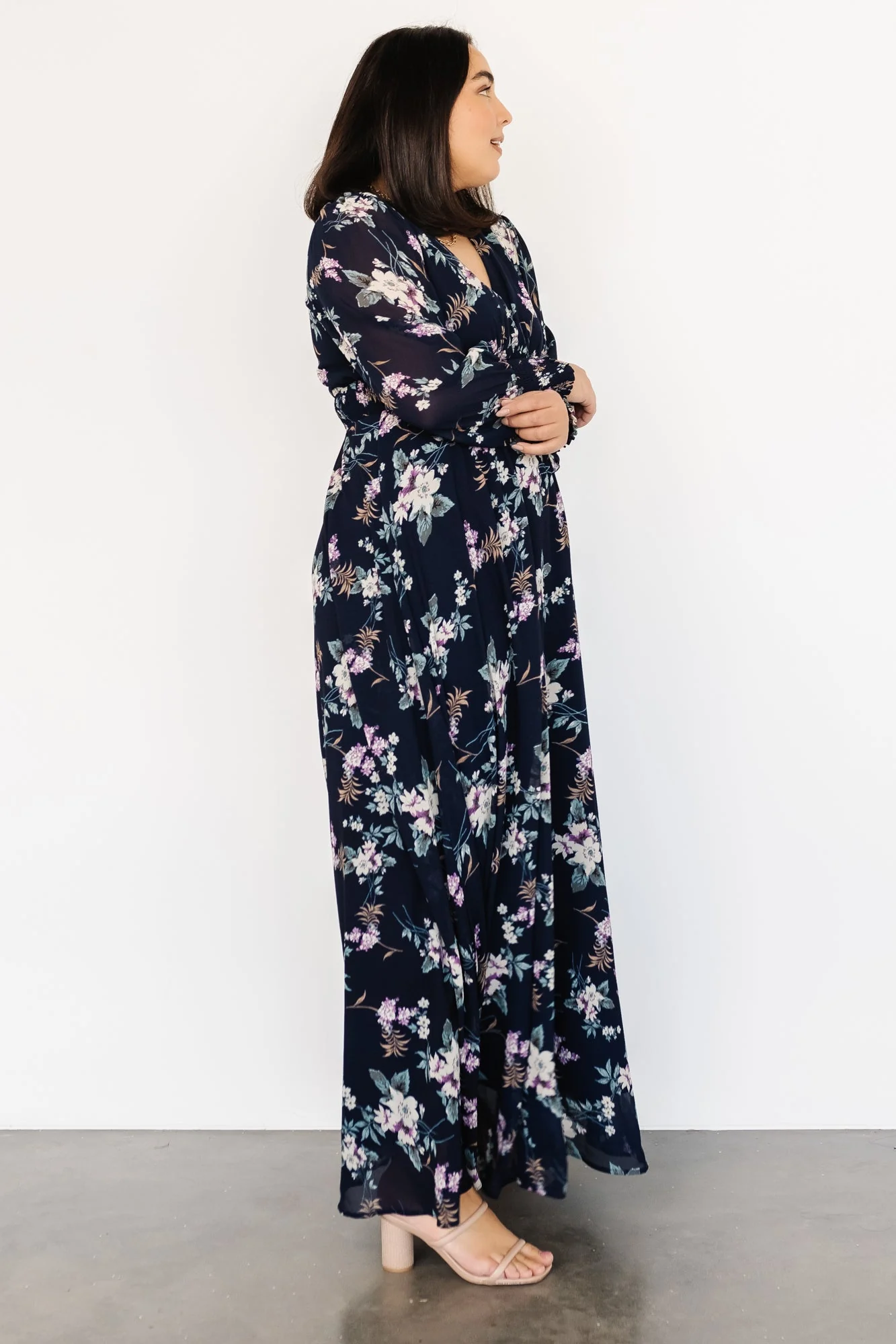 Olivia Maxi Dress | Navy Garden Floral