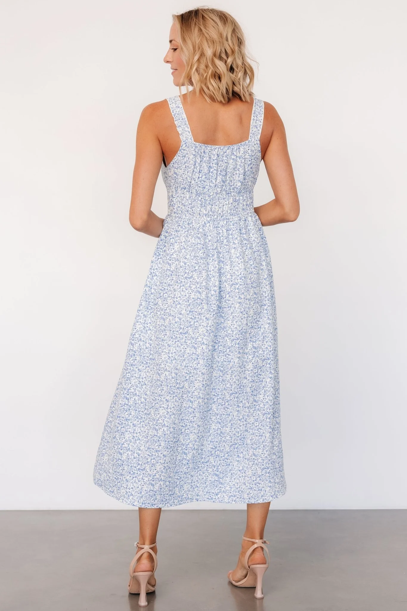 Evonne Midi Dress | Blue Floral