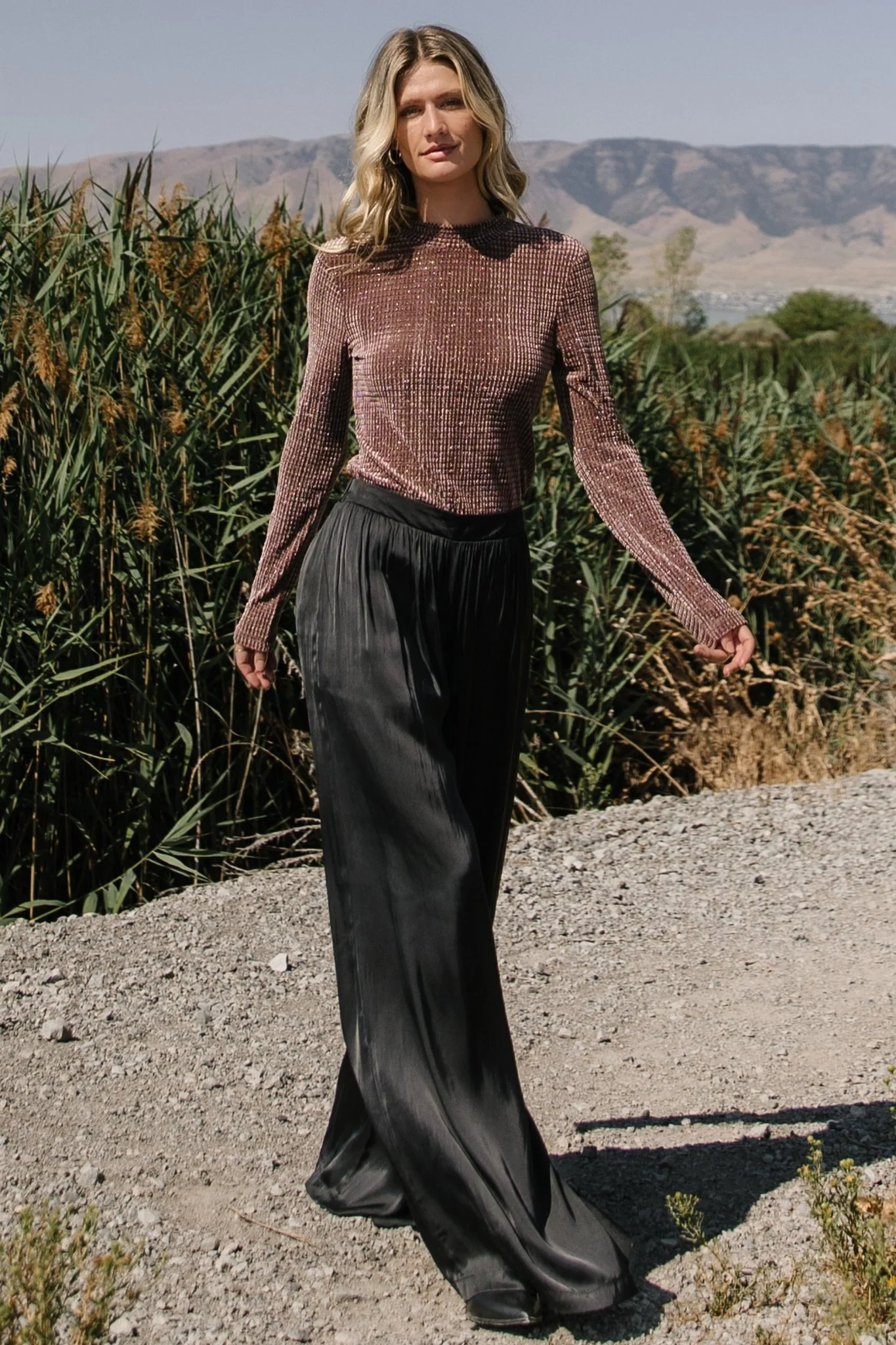 Joss Velvet Top | Dusty Clove