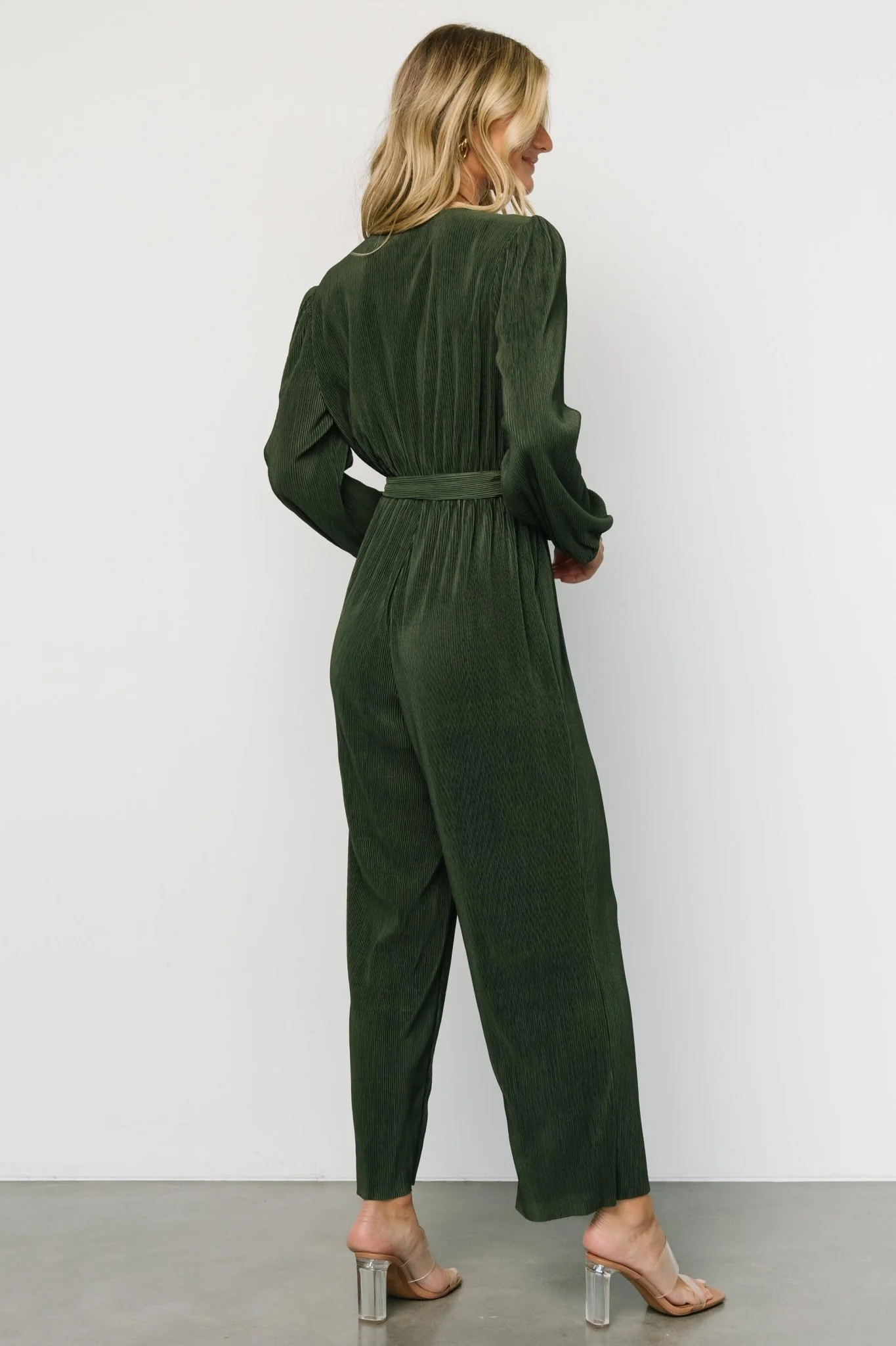 Croft Pleated Jumpsuit | Dark Olive