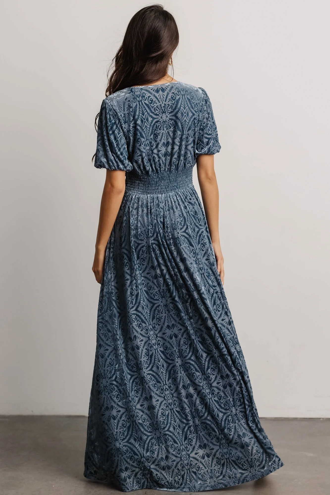 Leslie Velvet Maxi Dress | Blue