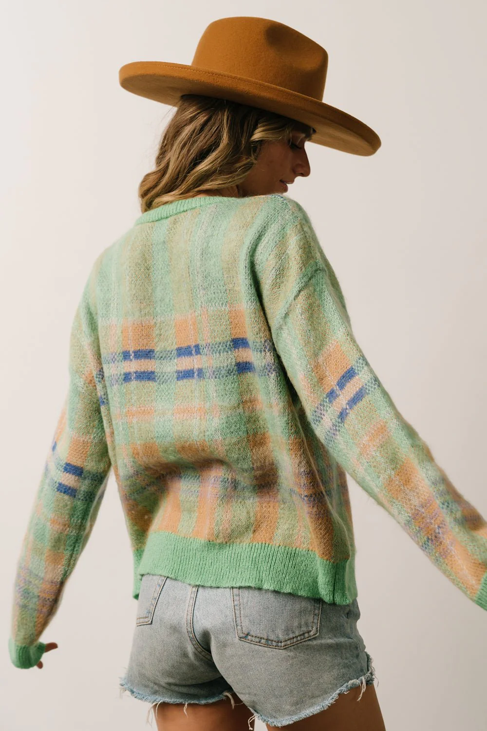 Brentridge Plaid Sweater | Green Multi
