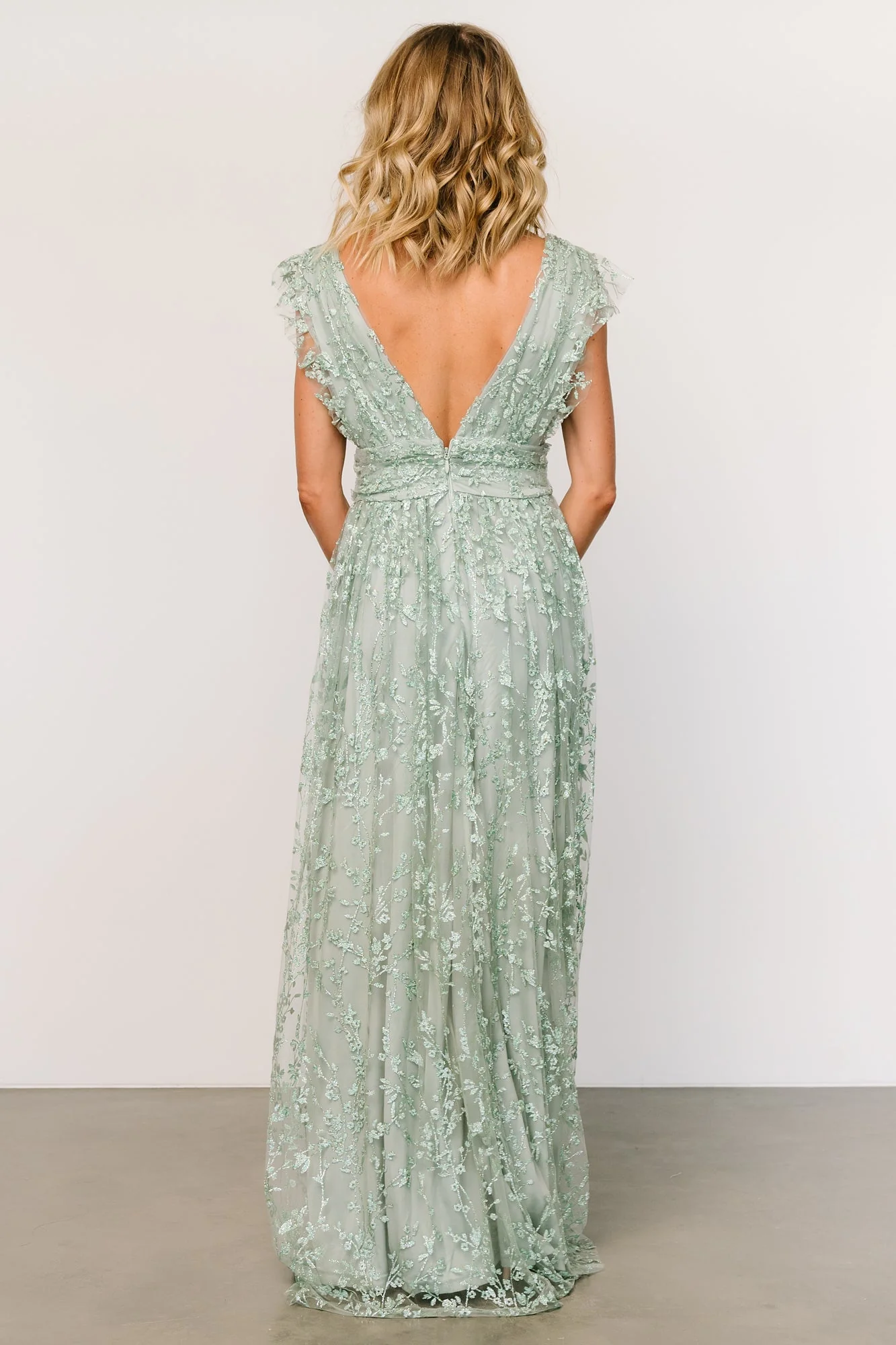Arlene Shimmer Gown | Sage