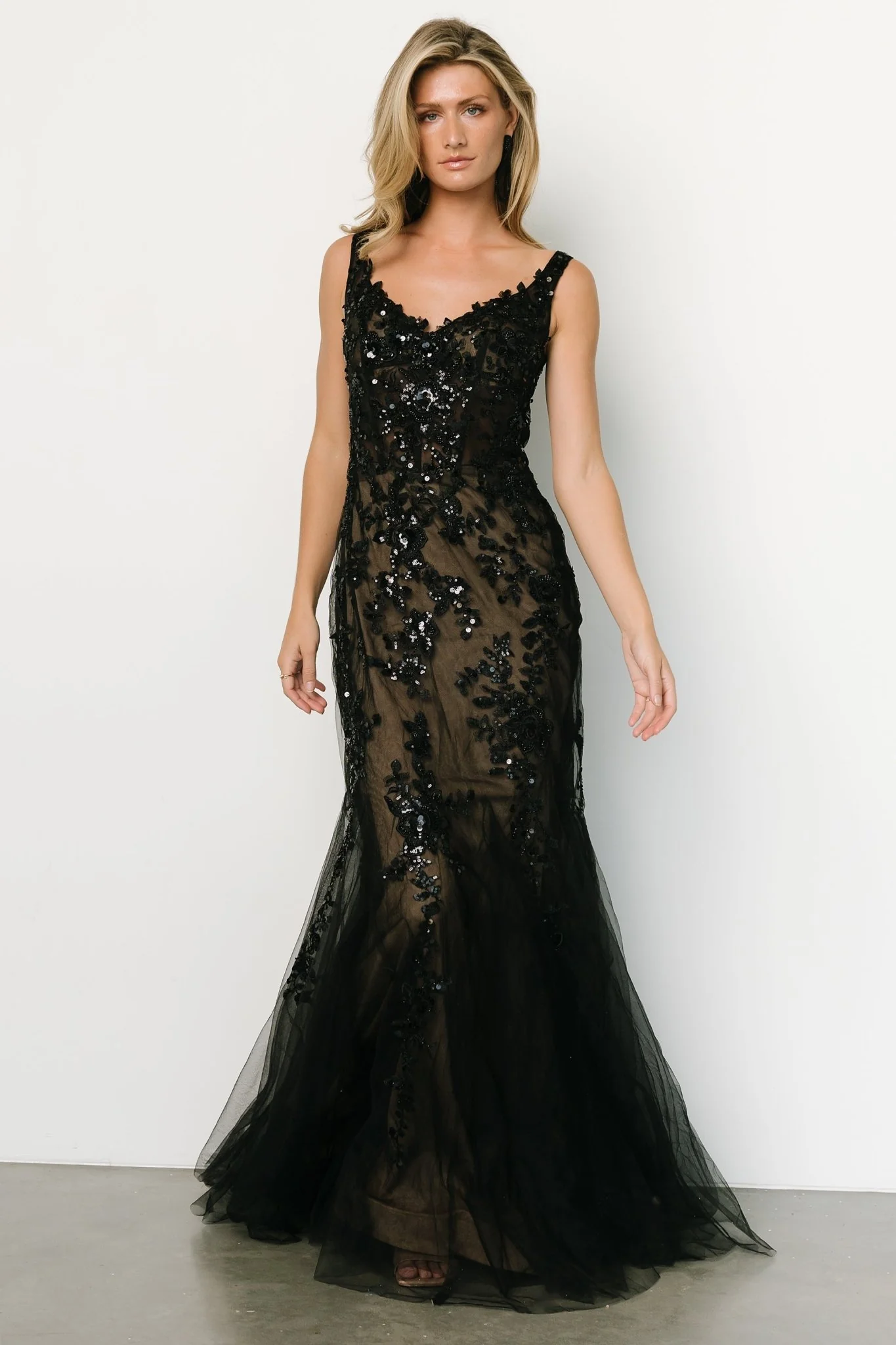 Devotion Bridal Gown | Black + Nude