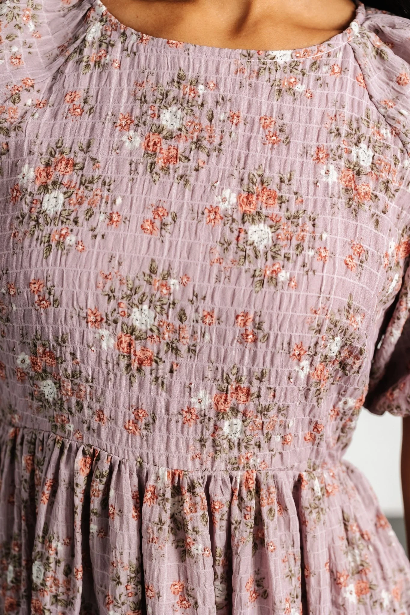 Lucinda Back Tie Dress | Lilac Floral