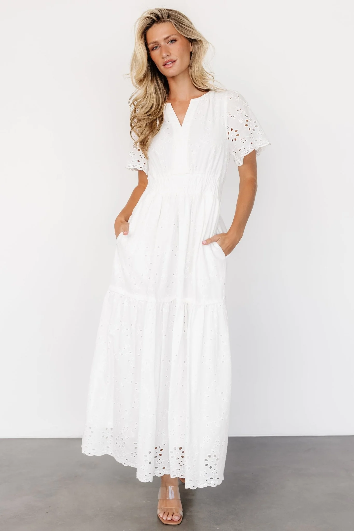 Hyacinth Eyelet Maxi Dress | Off White