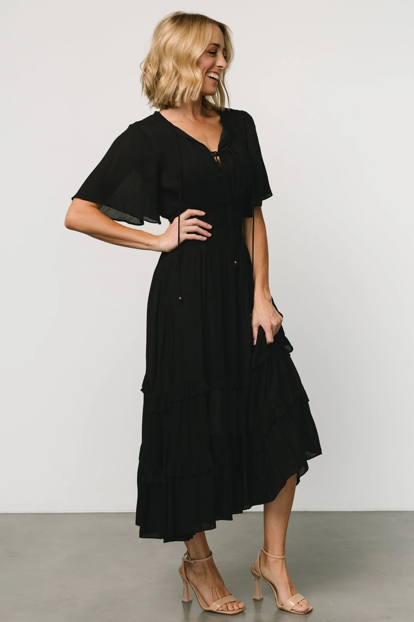 Spell Boho Midi Dress | Black