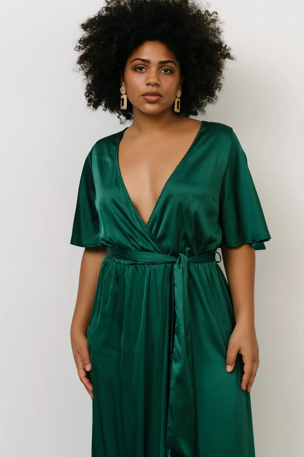 Kensington Satin Maxi Dress | Hunter Green