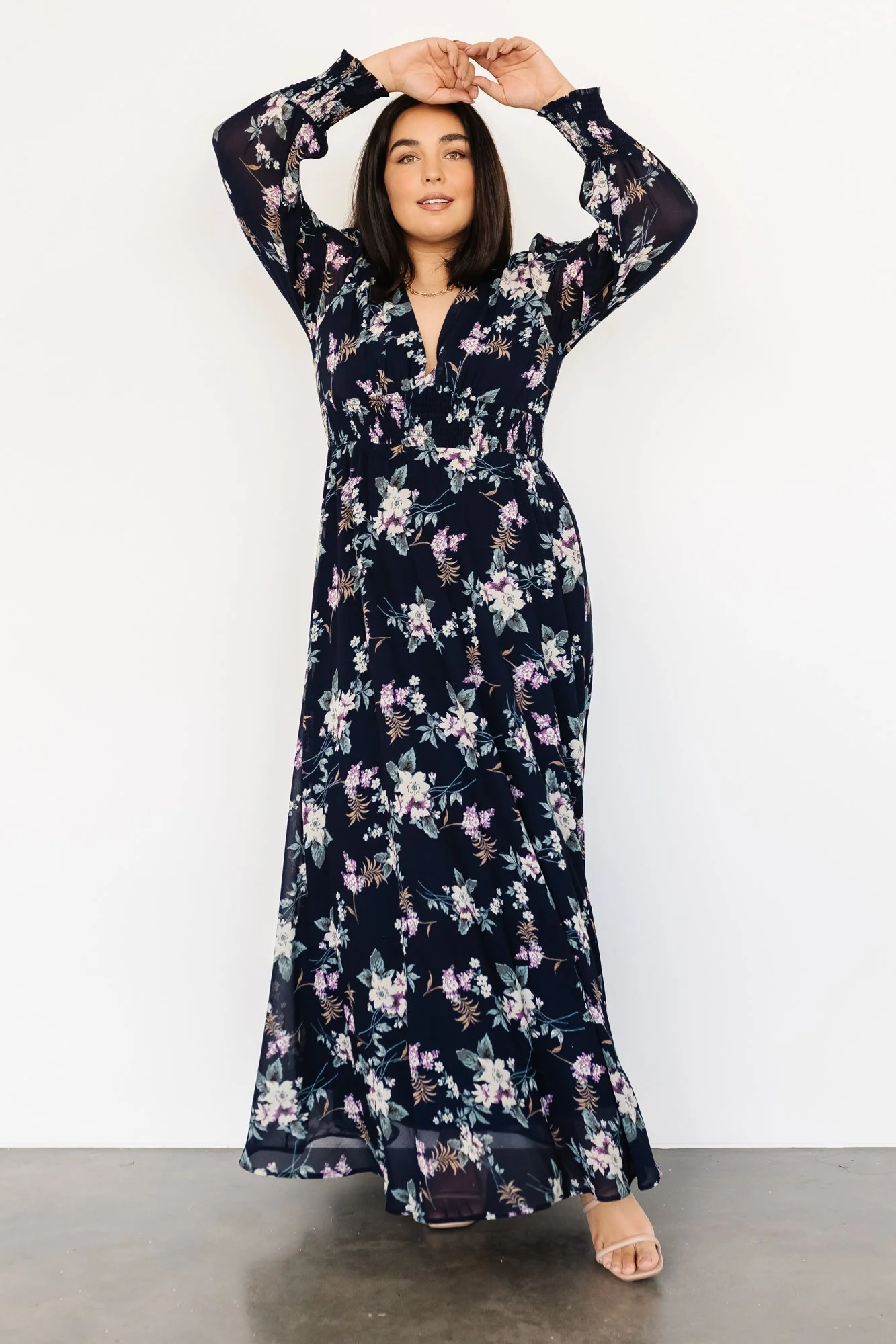 Olivia Maxi Dress | Navy Garden Floral