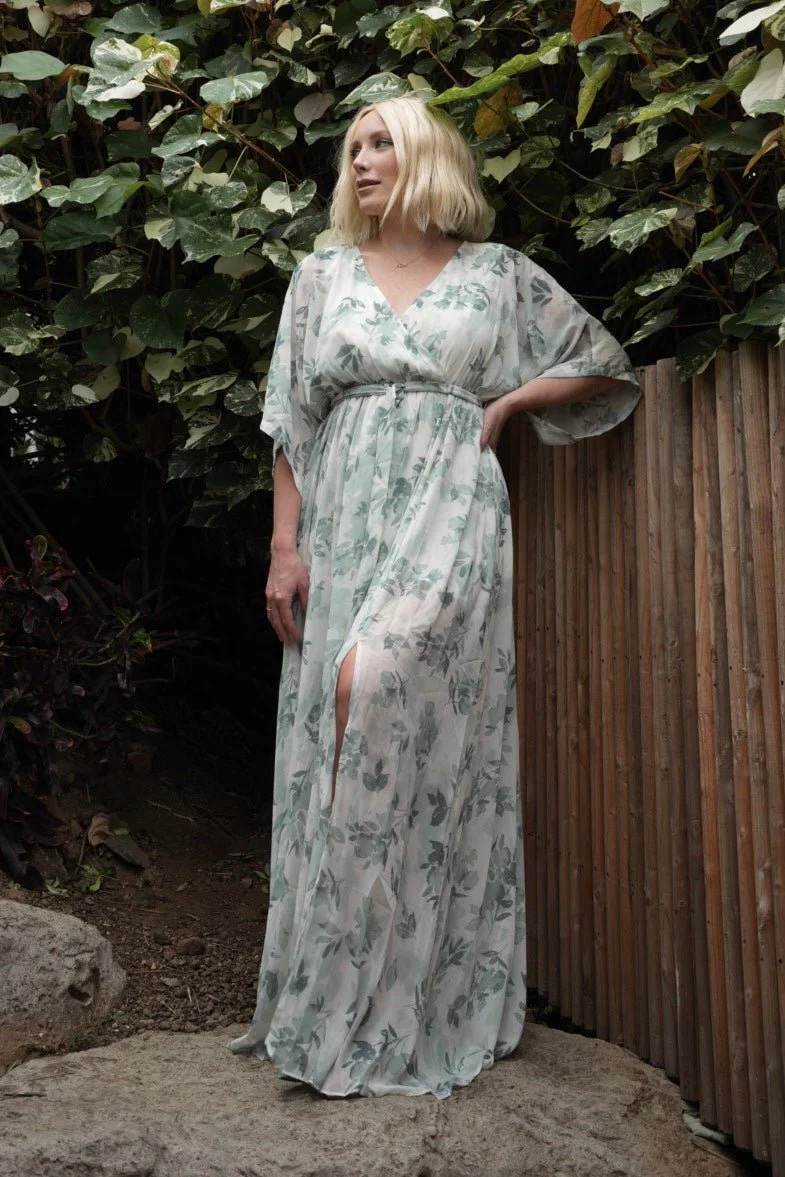 Kia Kimono Maxi Dress | Sage Floral