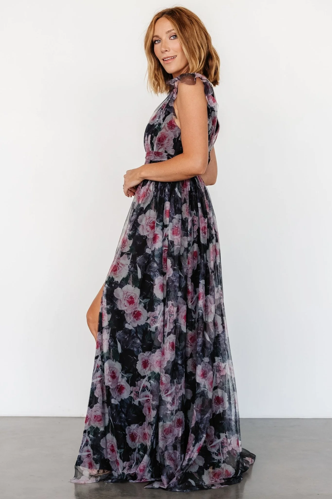 Carmine Maxi Dress | Black Floral