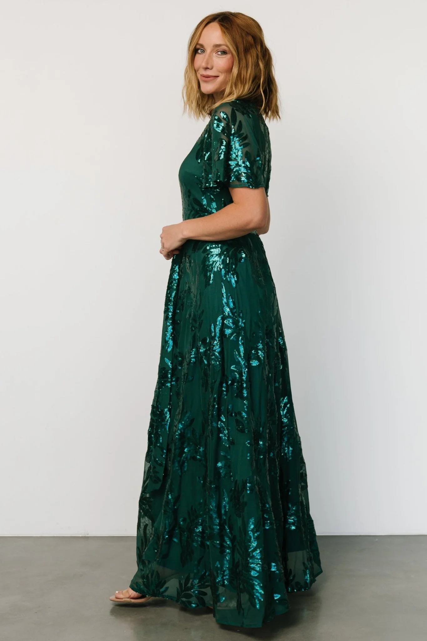 Muse Sequin Maxi Dress | Emerald