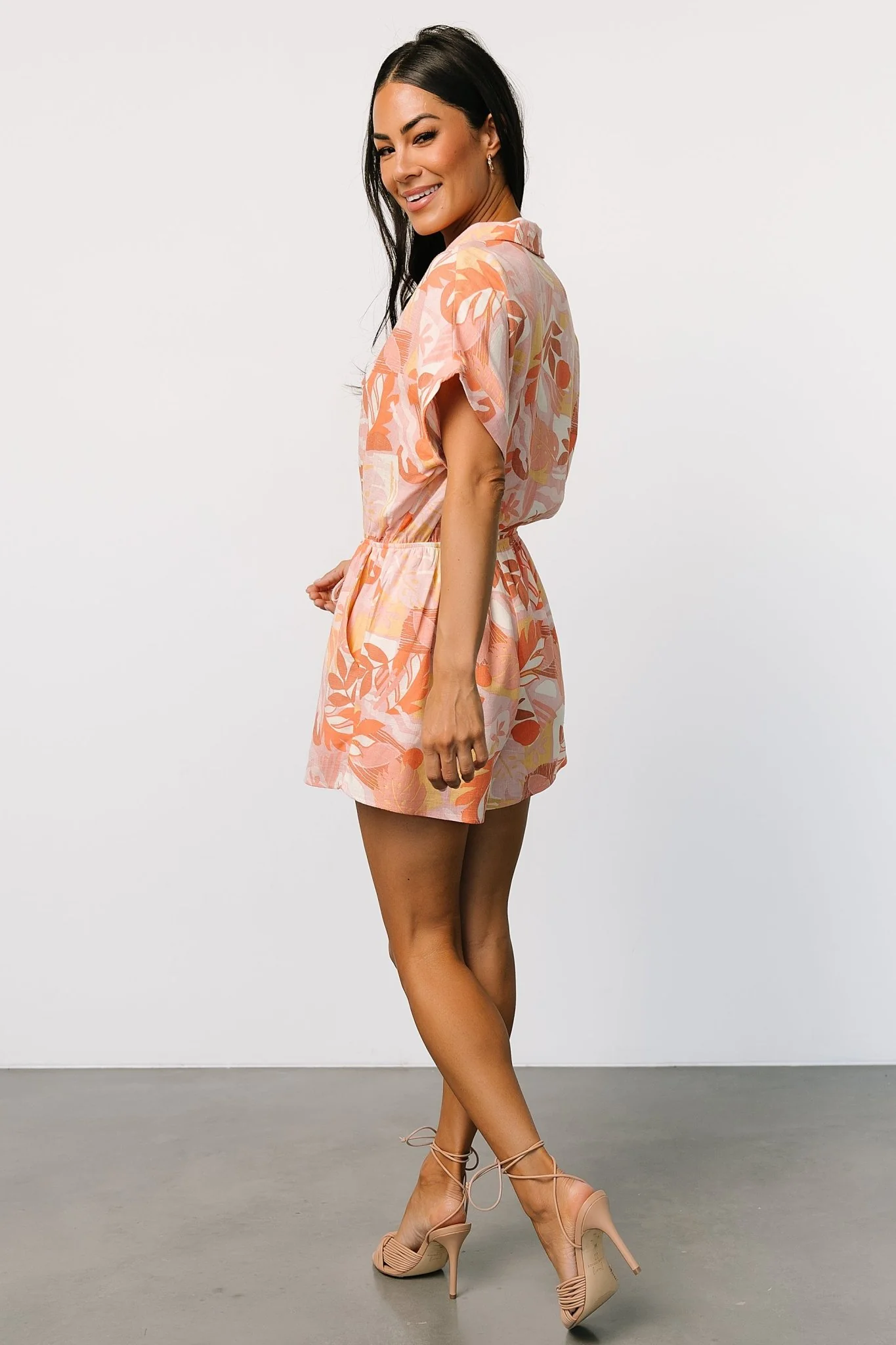 Audra Romper | Pink Multi Print