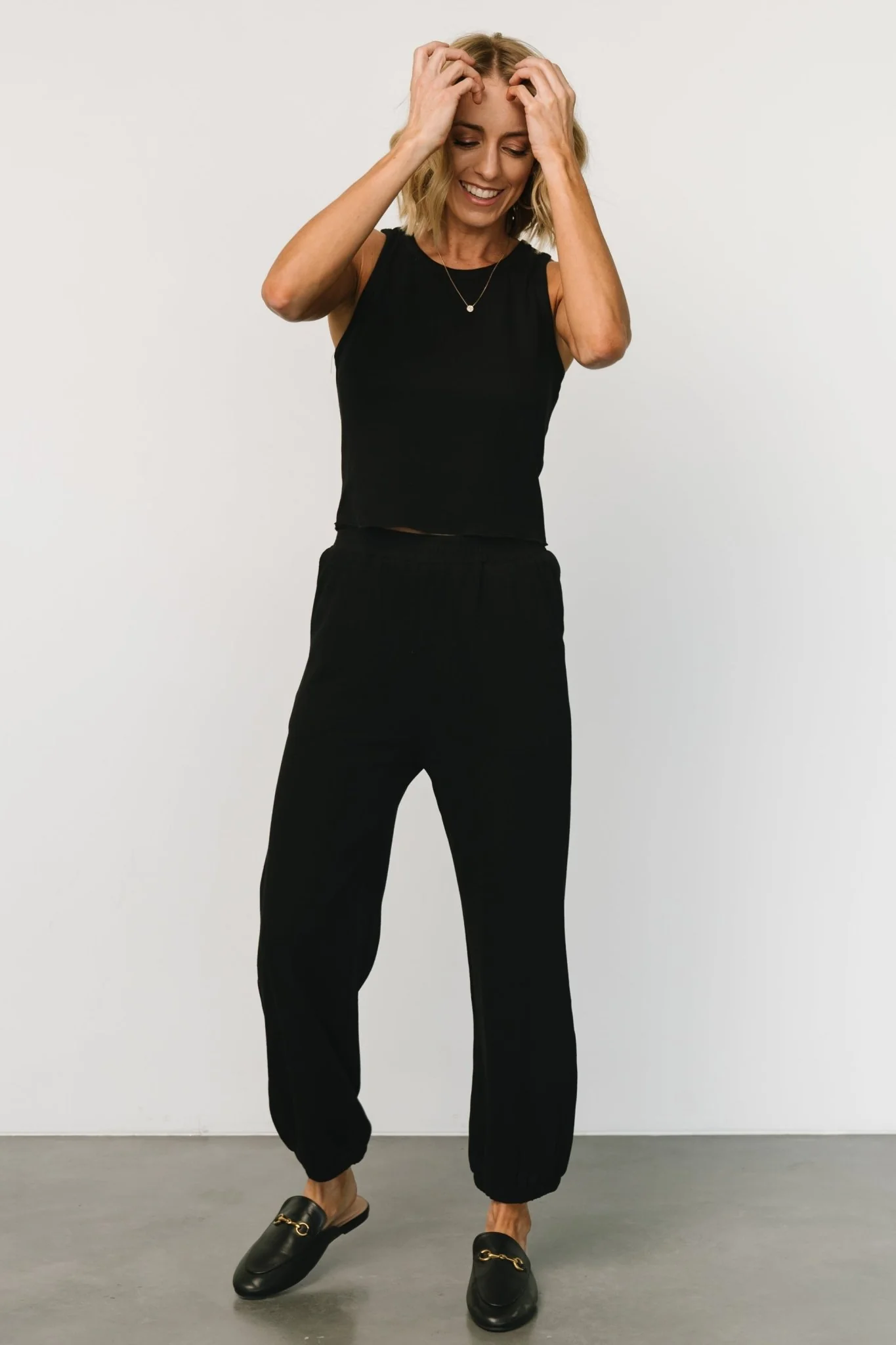 Kellen Tank + Jogger Set | Black