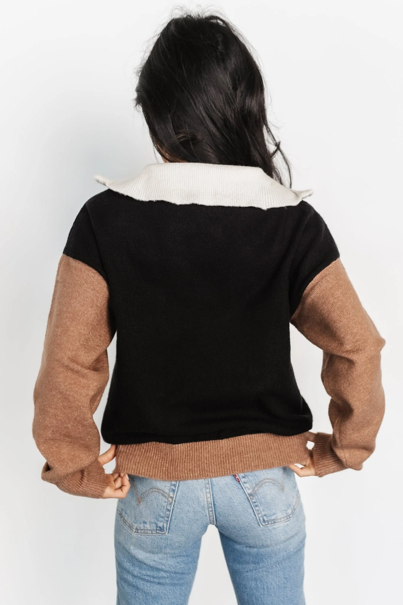 Sigrid Half-Zip Sweater | Black Multi