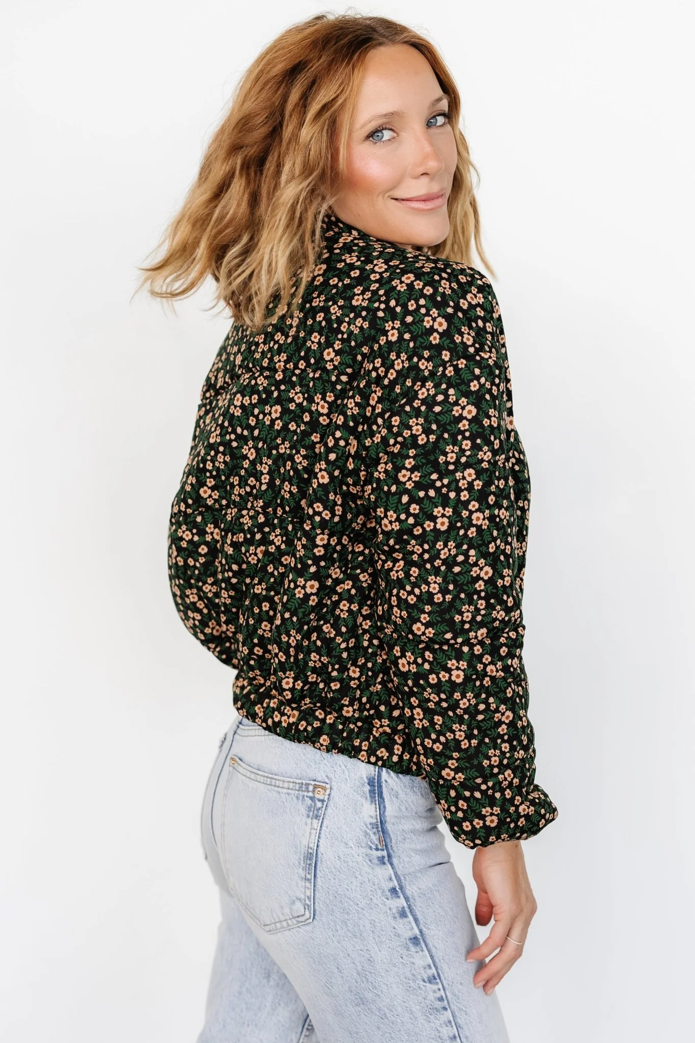 Ezra Puffer Jacket | Black Print