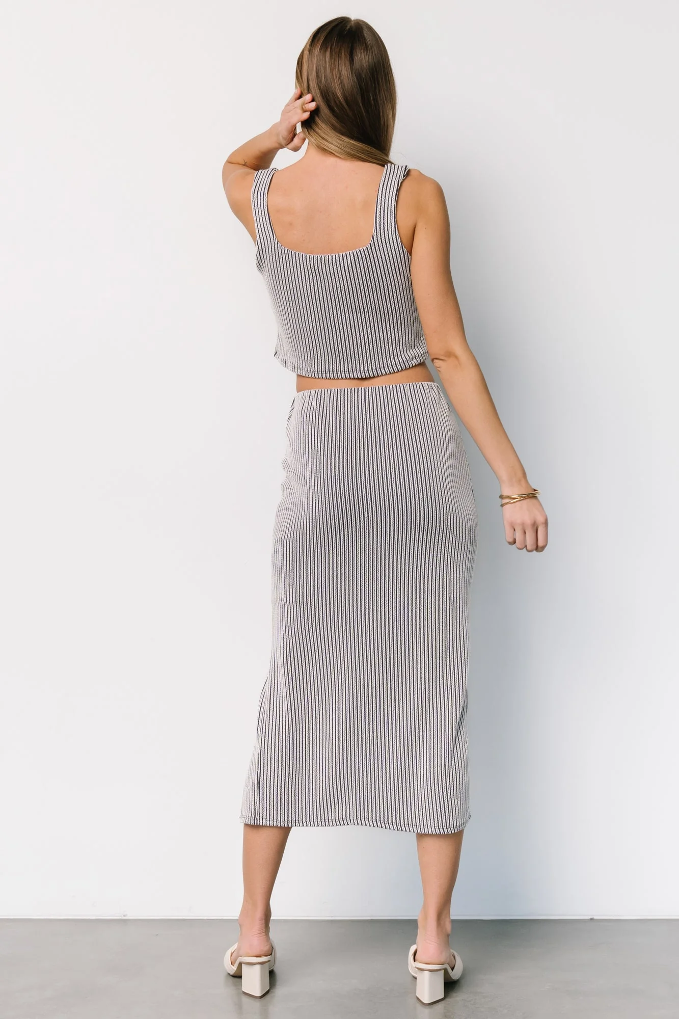 Sabrina Tank + Skirt Set | Blue Stripe