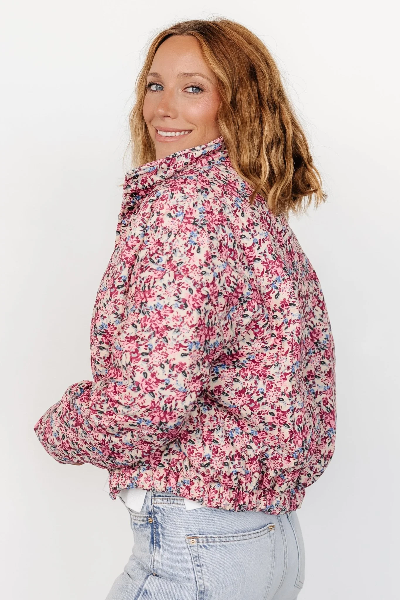 Mitchell Puffer Jacket | Fuchsia Multi