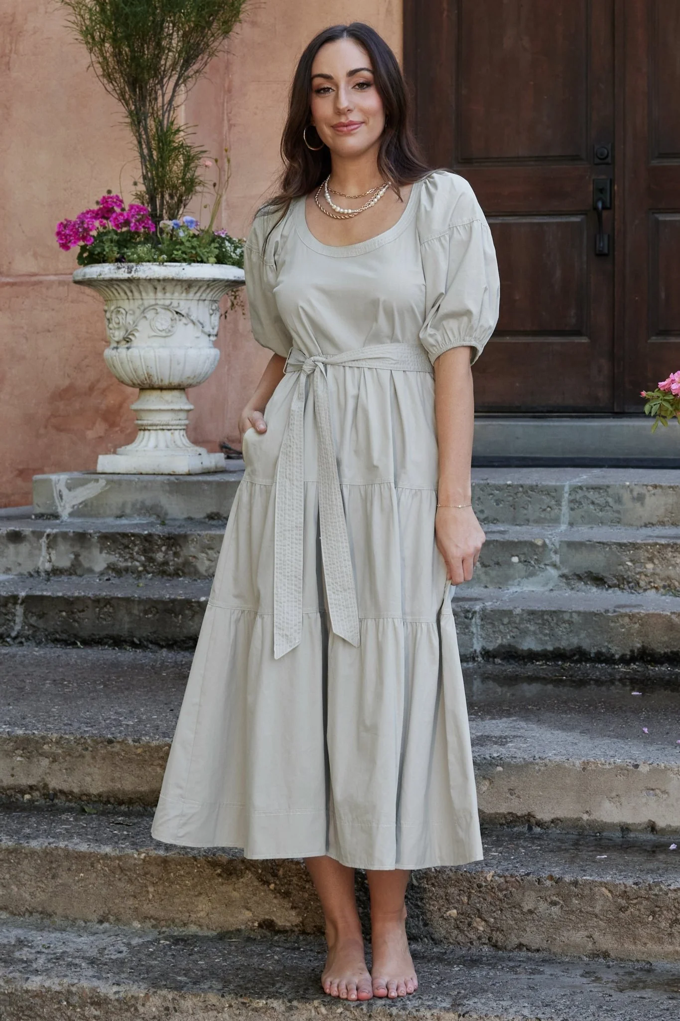 Dorothy Poplin Maxi Dress | Sage