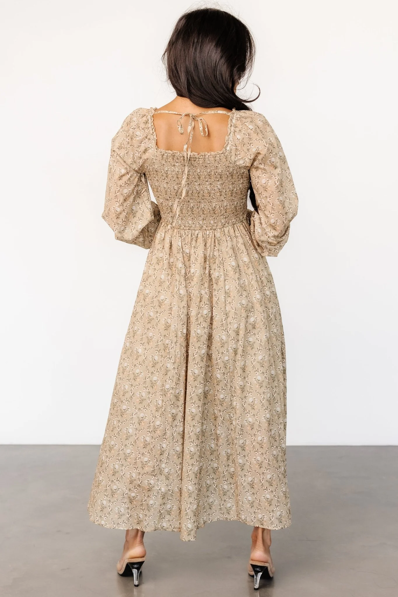 Truman Smocked Dress | Olive Floral