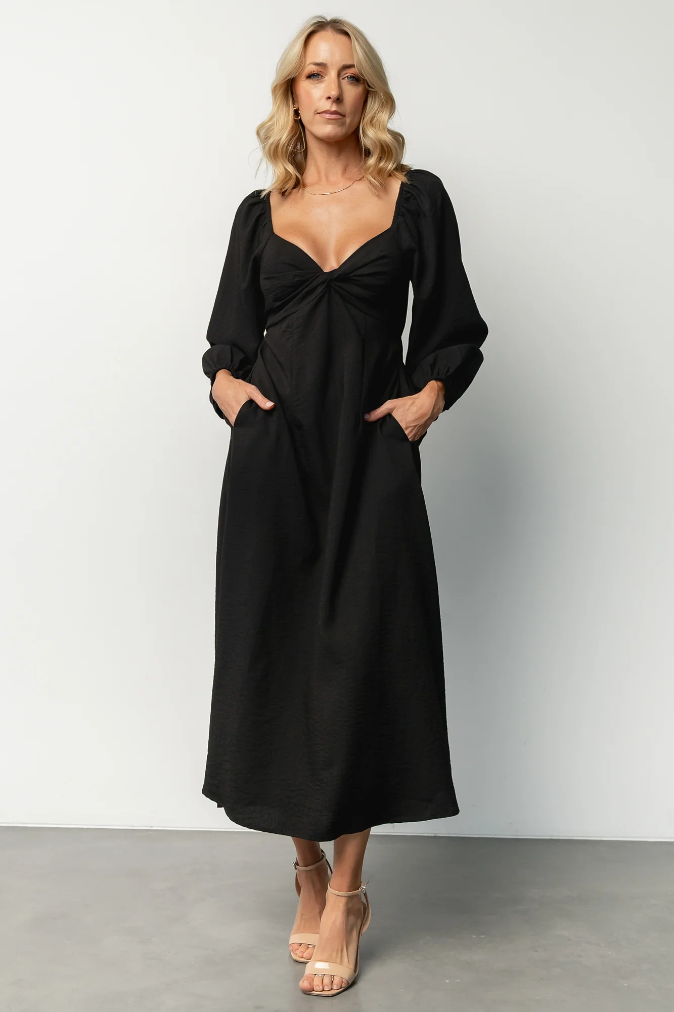 Rosalie Back Tie Dress | Black