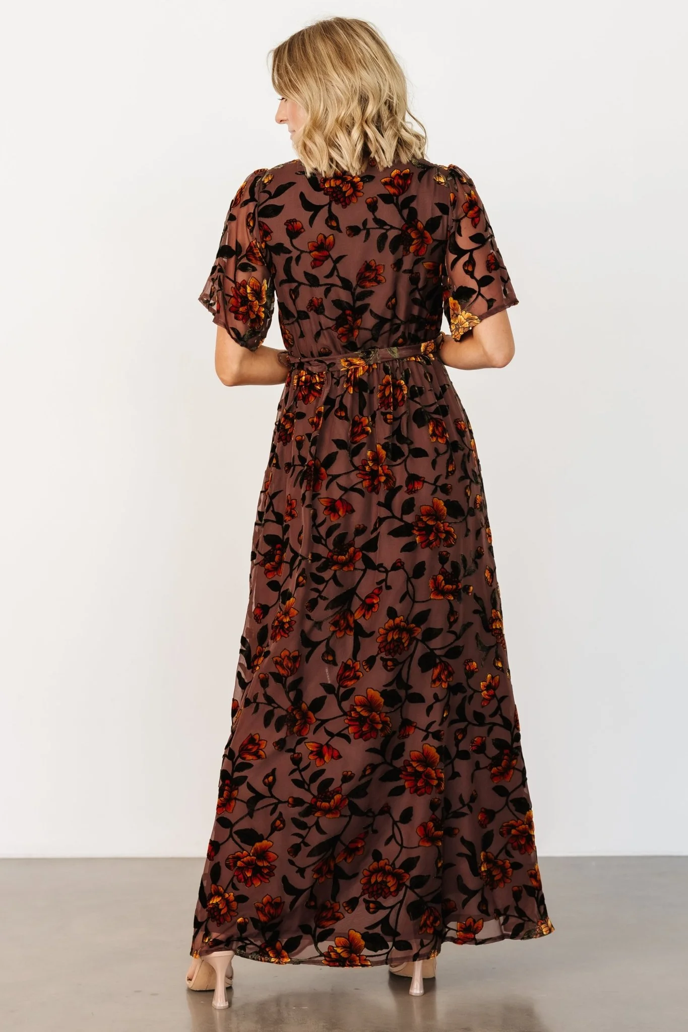 Uma Velvet Maxi Dress | Clove + Amber Floral