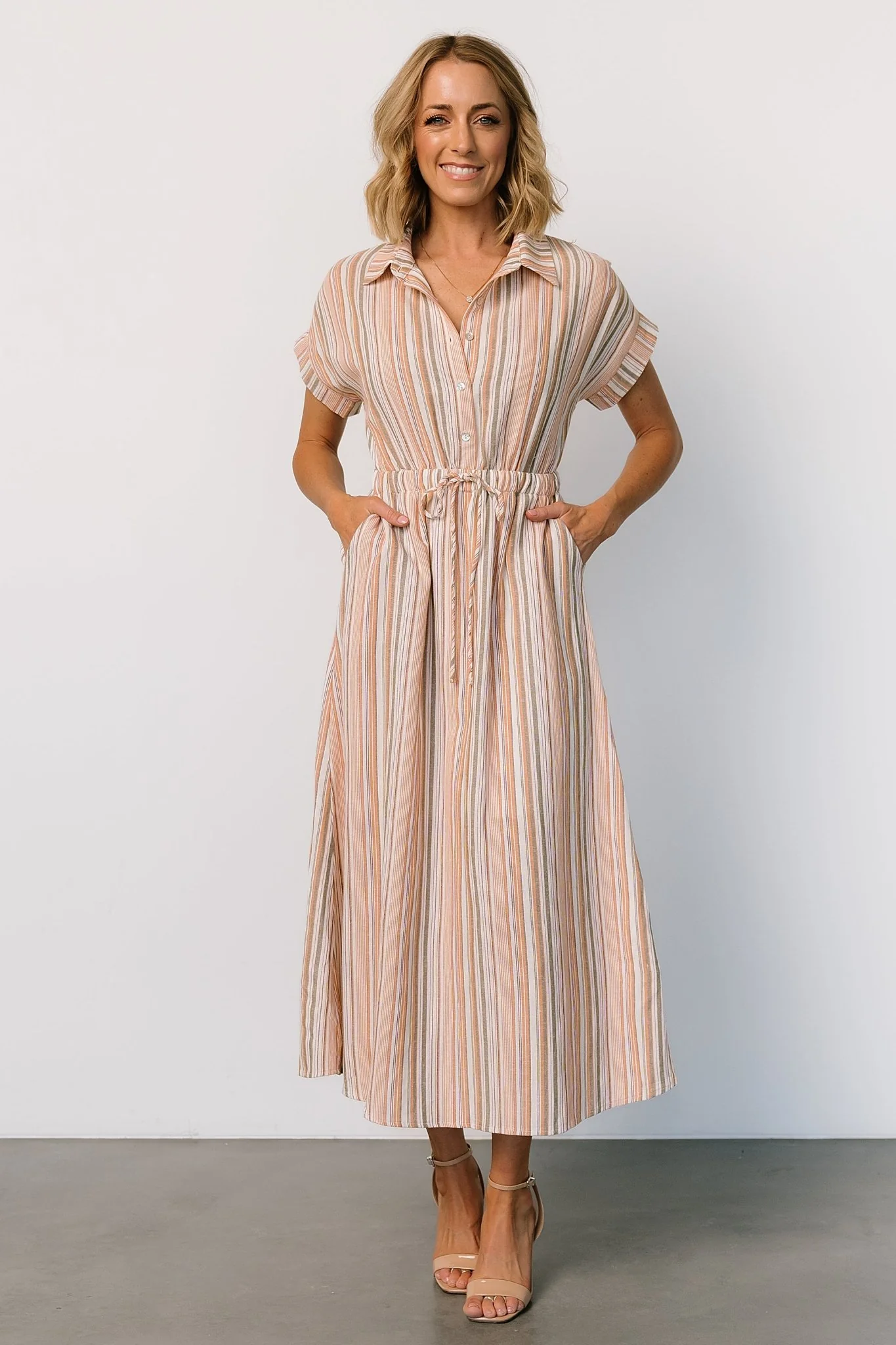 Carole Midi Dress | Multi Stripe