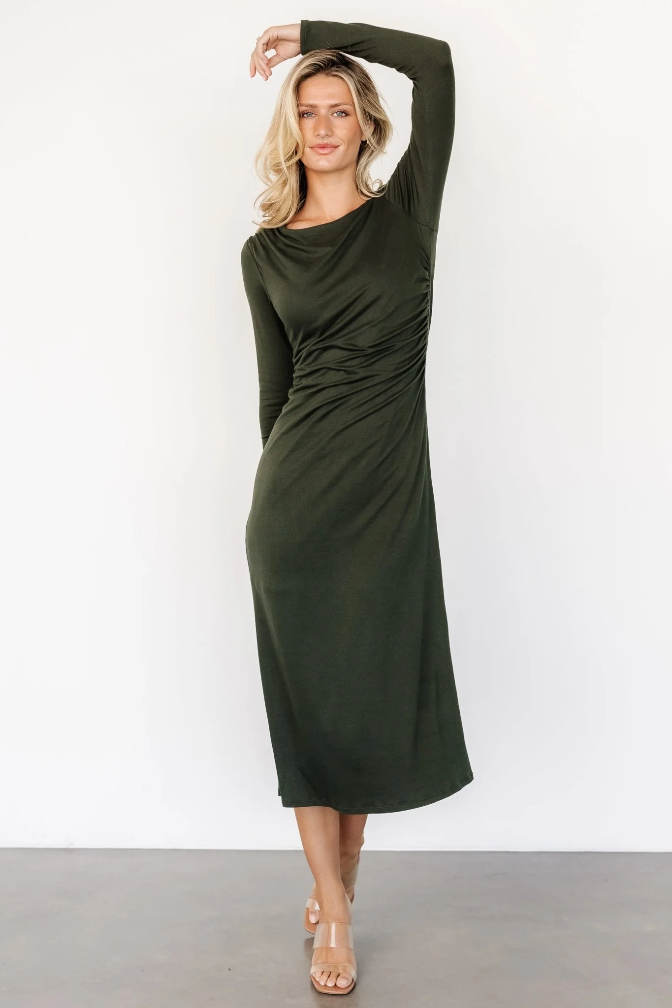Jaelyn Ruched Dress | Olive
