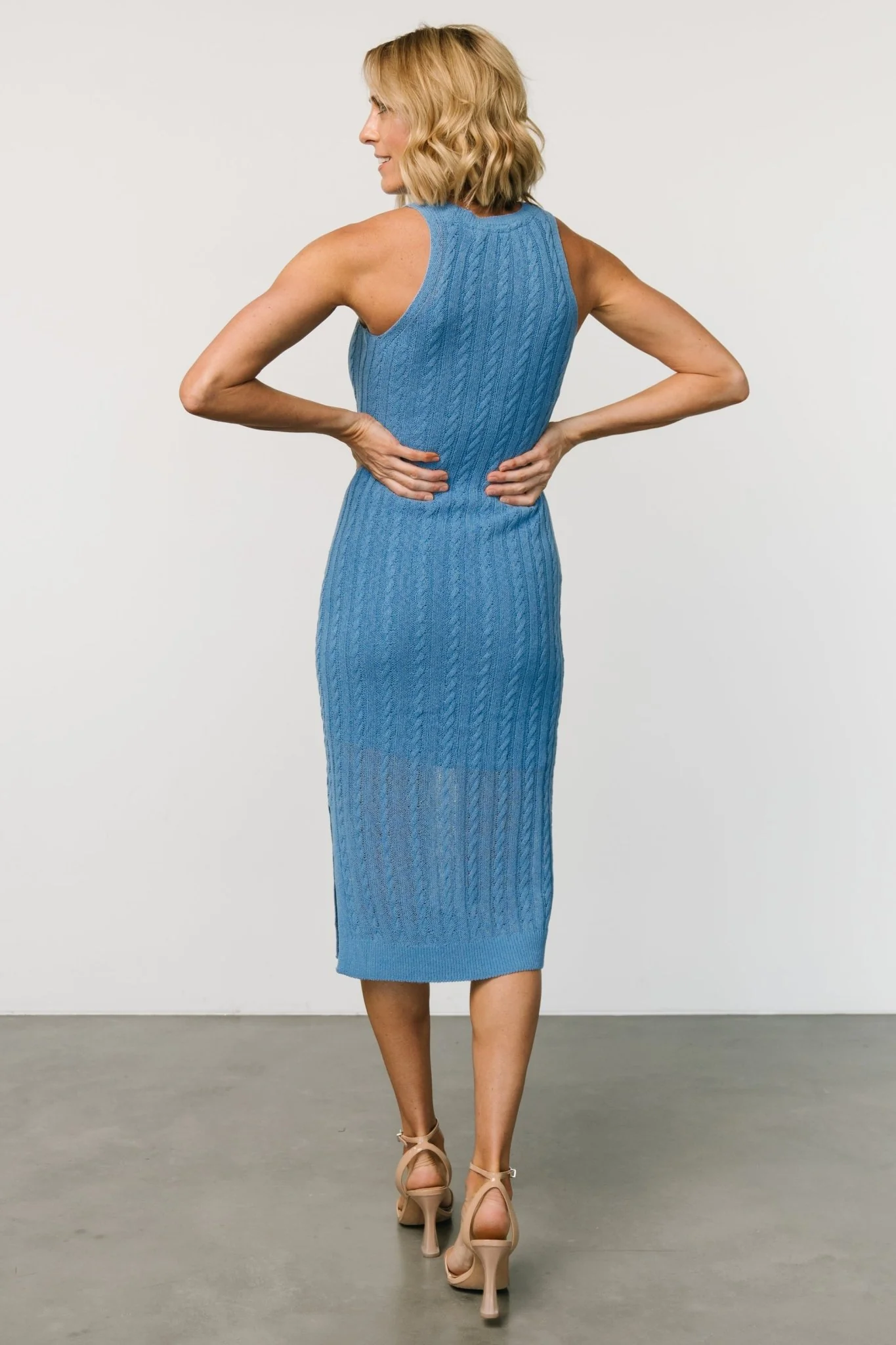 Nalani Knit Tank Dress | Blue