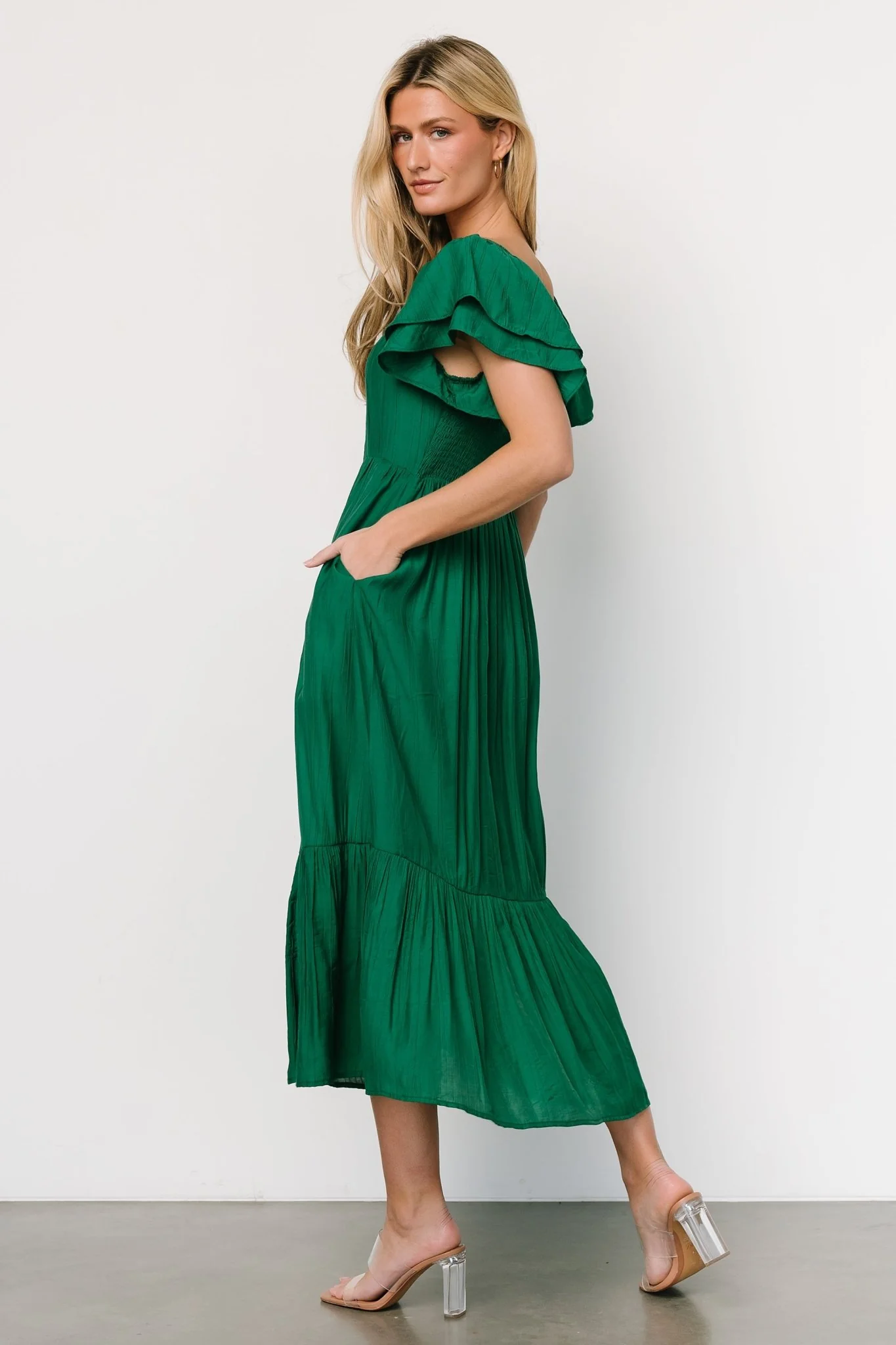 Buttercup Midi Dress | Evergreen