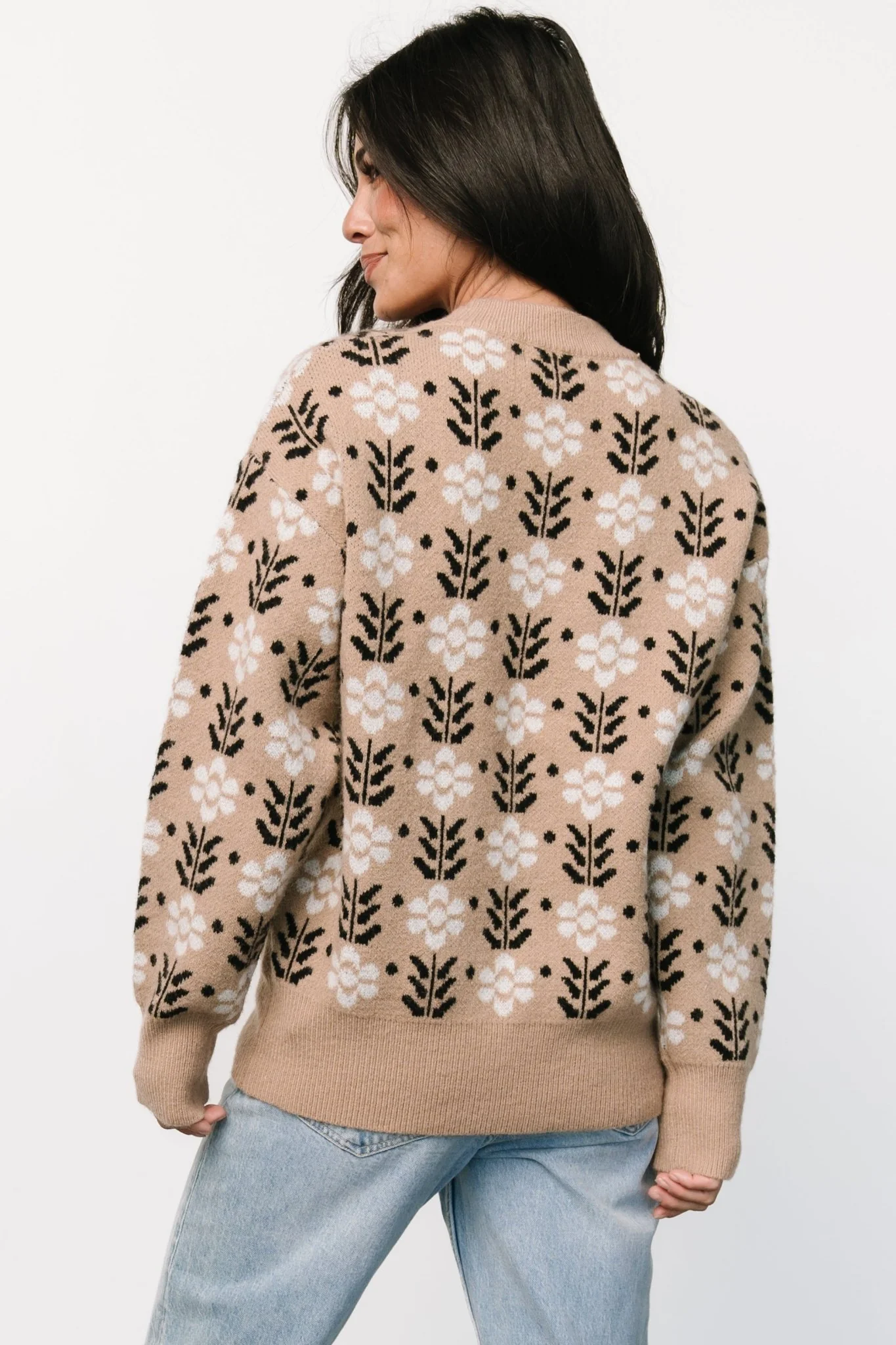 Norris Sweater | Tan Multi Floral